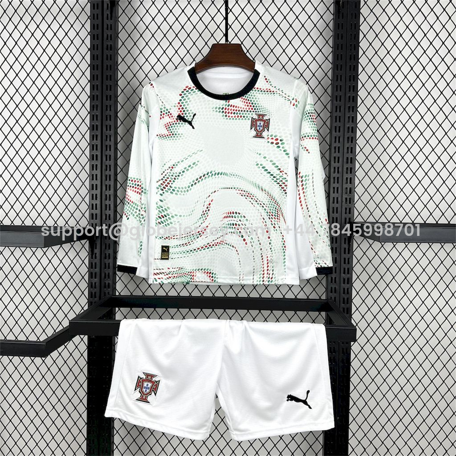 GlobeJersey-Portugal 2025-26 Away Long Sleeves Kids Kit
