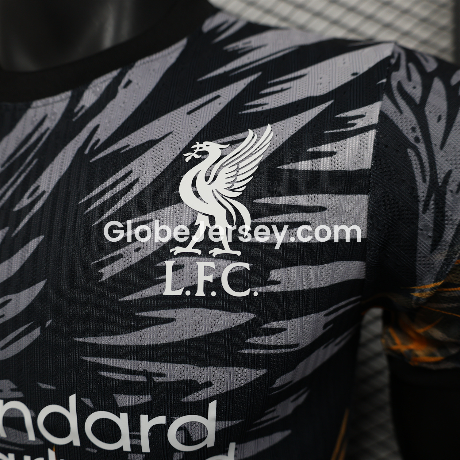 GlobeJersey-Liver.pool 25-26 Orange Liver.pool Bird Black Special Jersey - Player Version