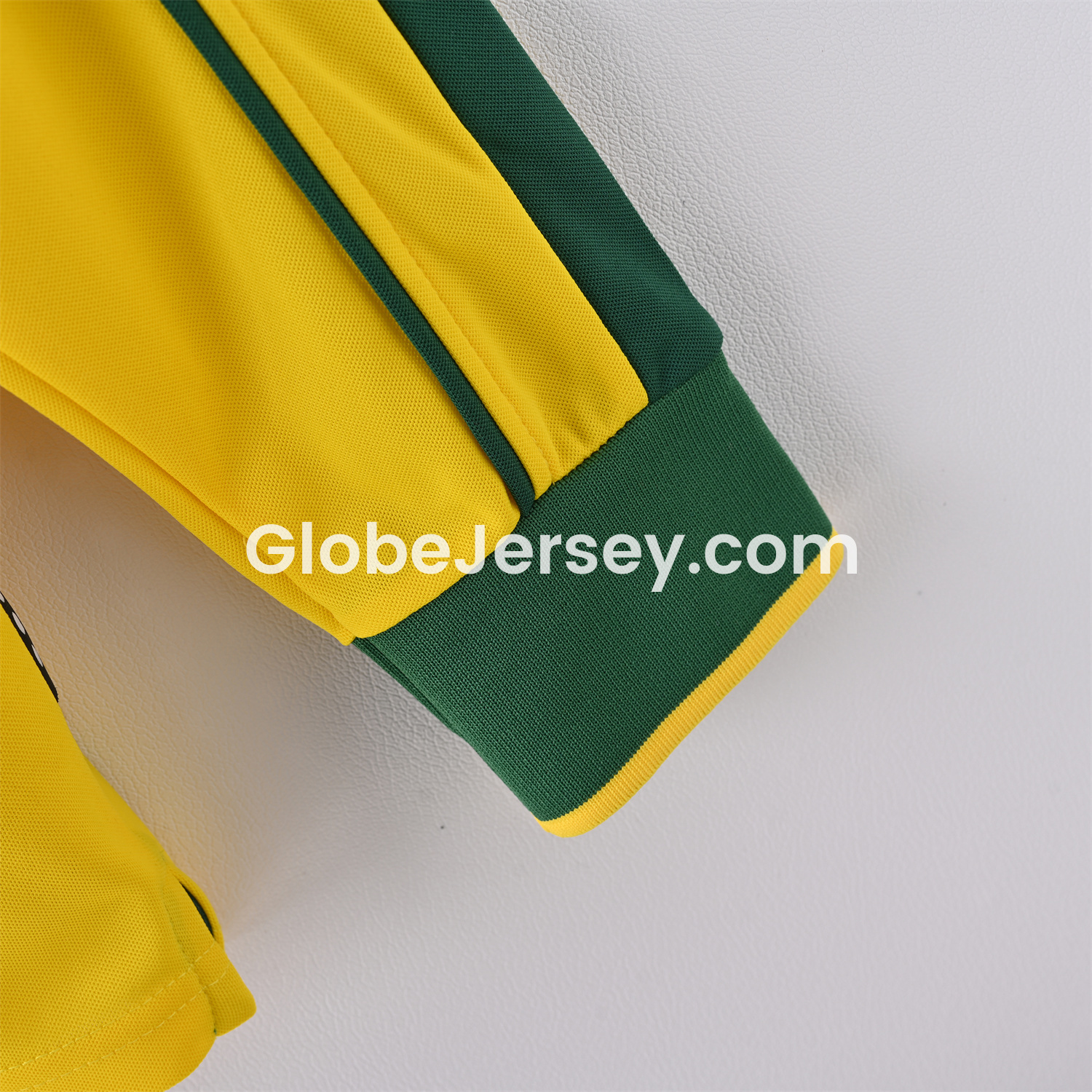 GlobeJersey-Retro Brazil 1998 Home Long Sleeves Jersey