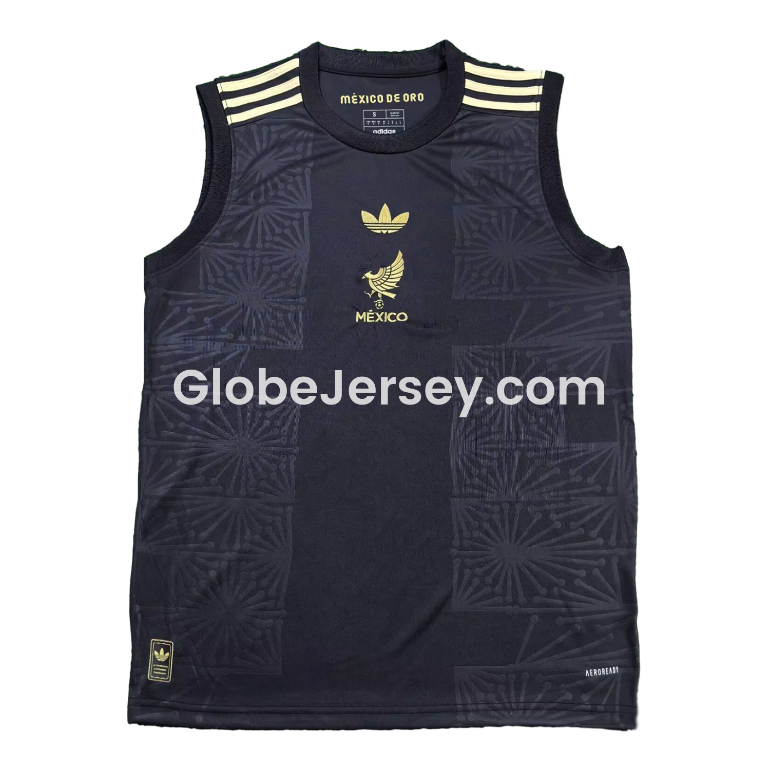 GlobeJersey-Mexico 2025 Gold Cup Black Special Edition Vest
