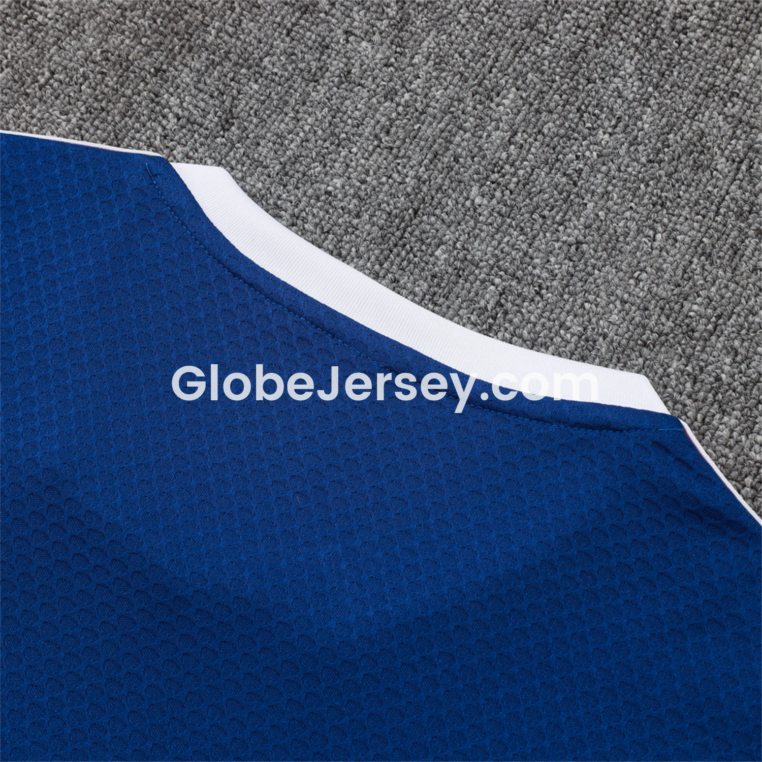 GlobeJersey-Arsenal 25-26 Throwback Trefoil Short-Sleeve Training Set - Royal Blue Top and Shorts