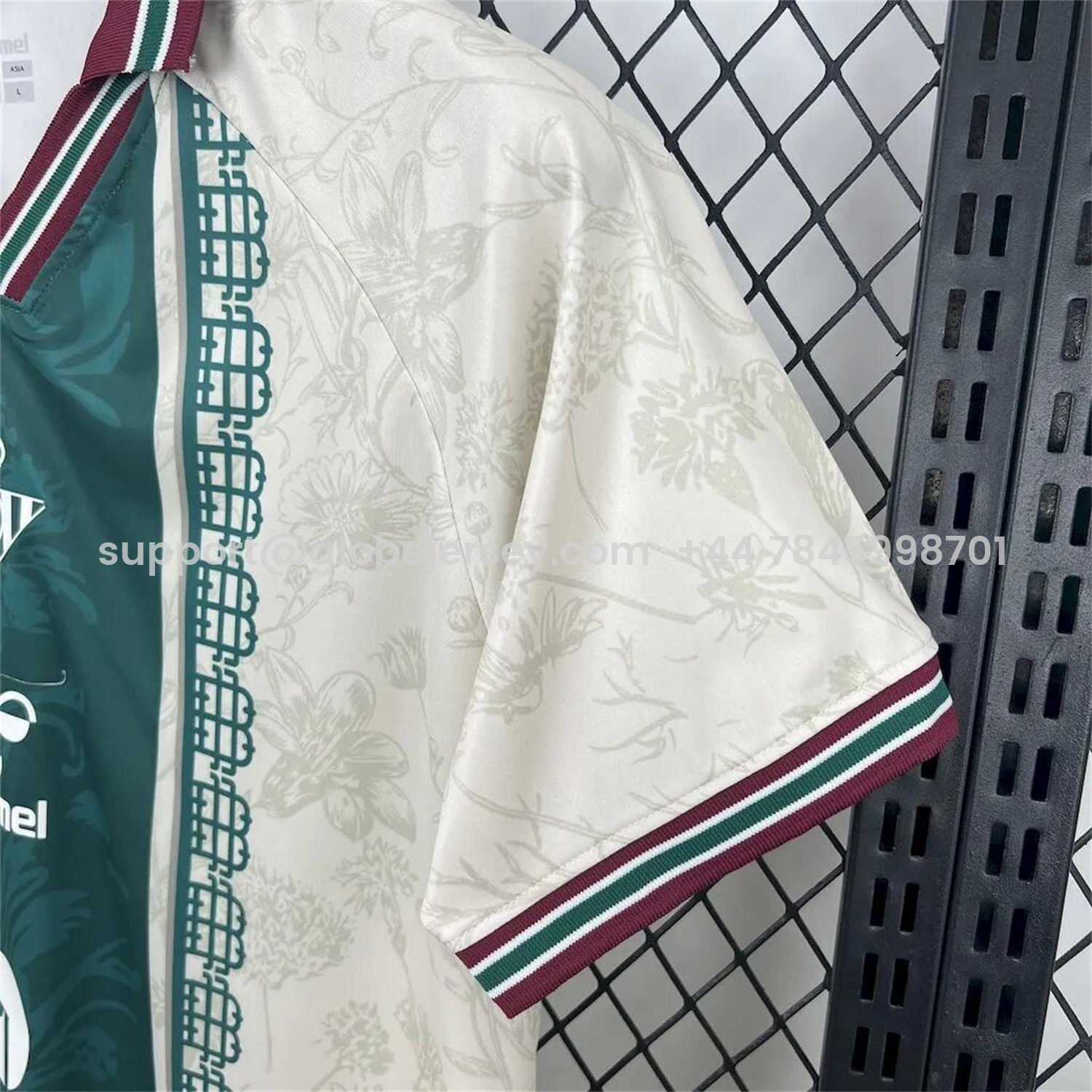 GlobeJersey-Real Betis 25-26 Green Vertical Stripes with White Flower Pattern Special Jersey - Fans Version