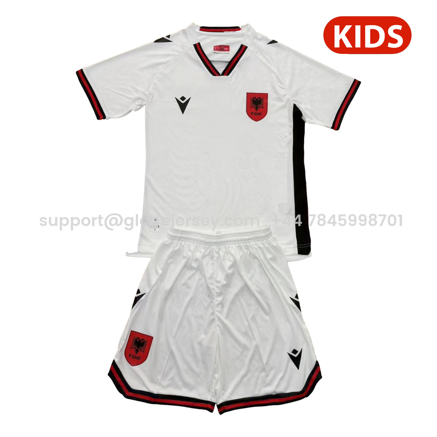 GlobeJersey-Albania 25-26 Away Kids Kit