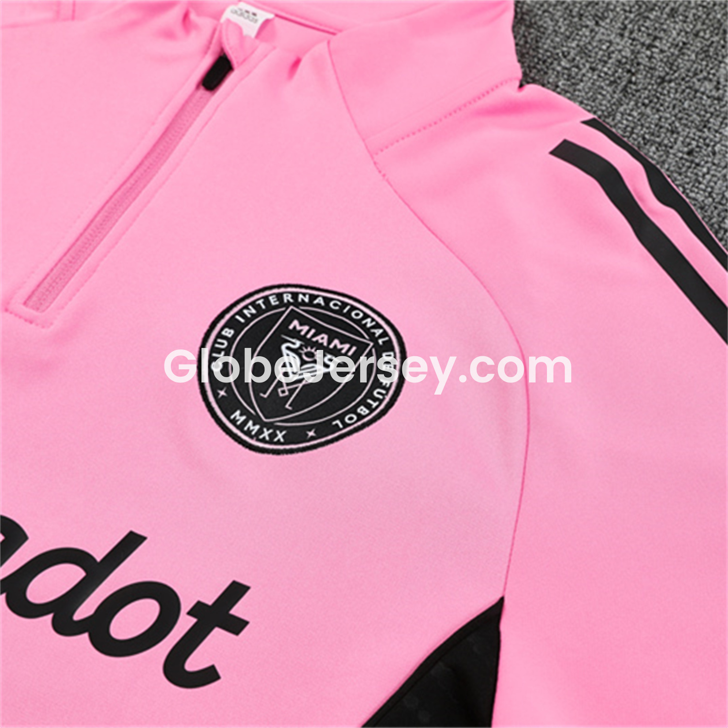 GlobeJersey-INT M.A.M 25-26 Kid Long Sleeves Training Set - Pink Top & Black Pants