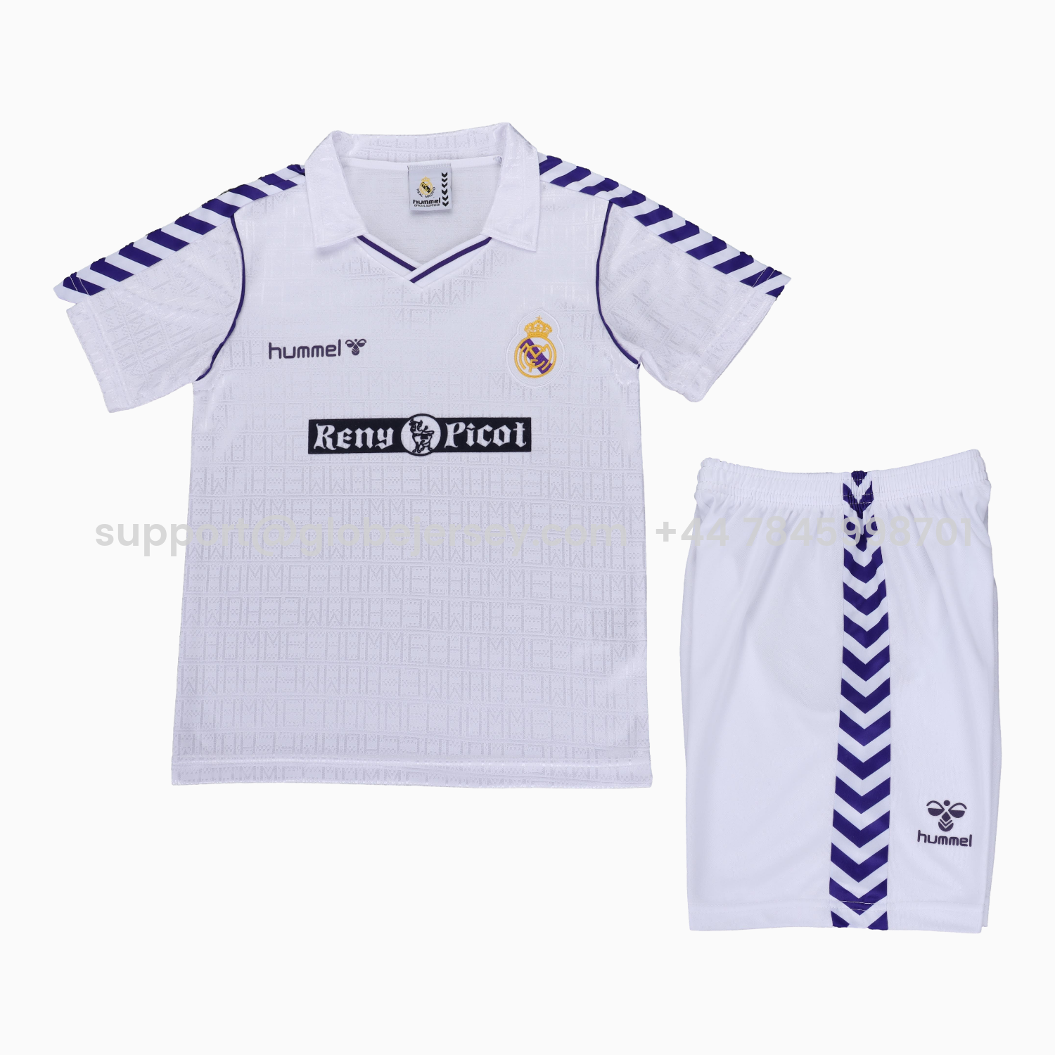 GlobeJersey-Retro Real Madrid 1988-90 Home Kids Kit