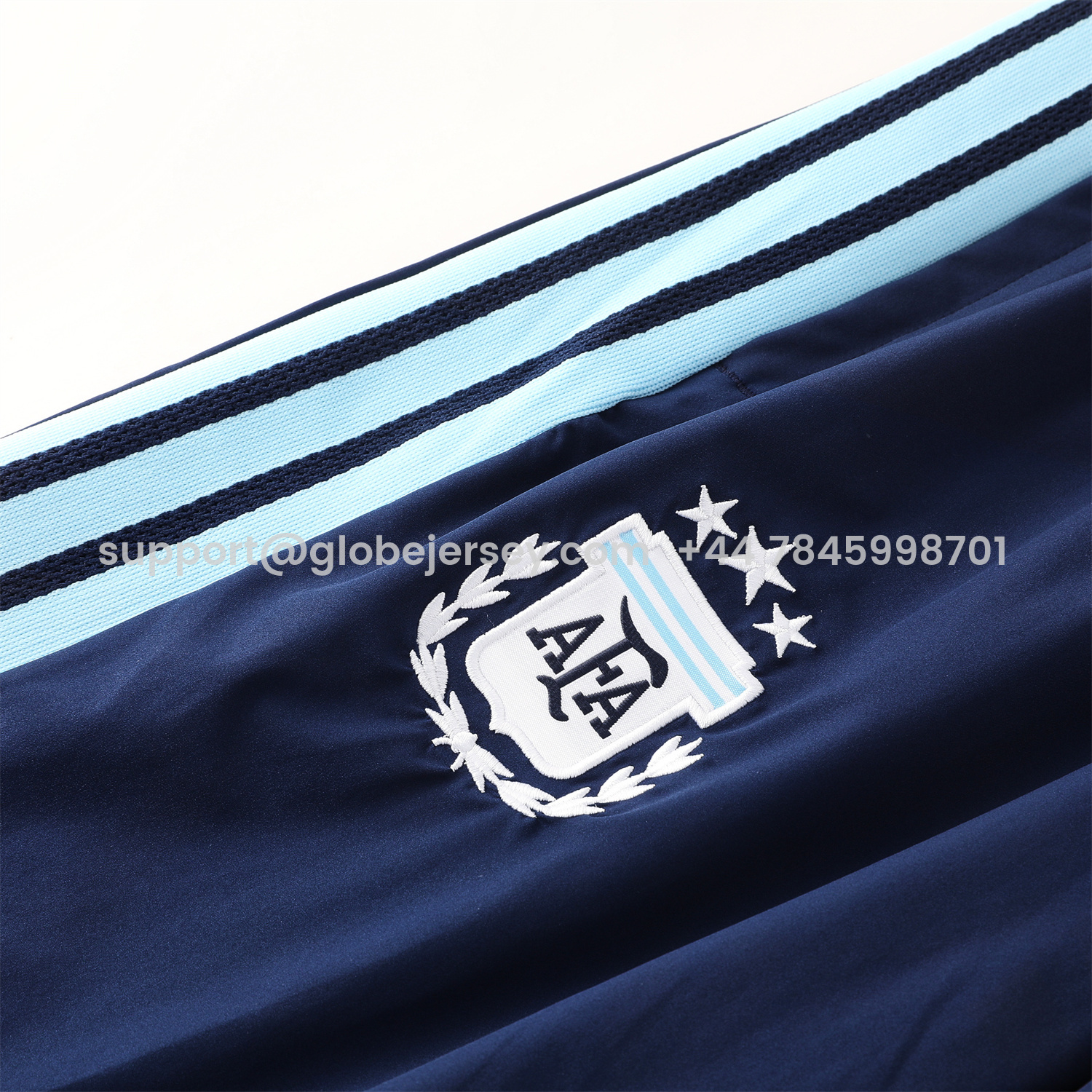 GlobeJersey-Argentina 2026 Hooded Windbreaker Training Set - Dark Blue Top & Pants