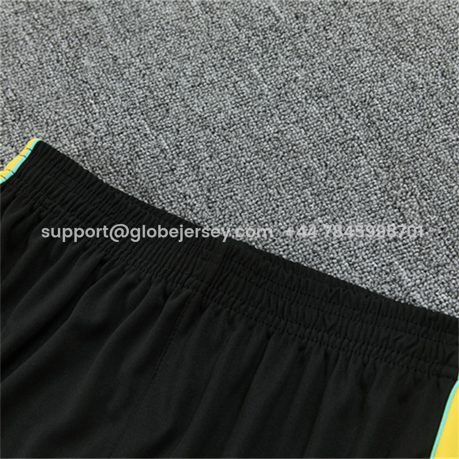 GlobeJersey-Brazil X JD 2026 Long Sleeves Training Set - Black Top And Black Yellow Pants