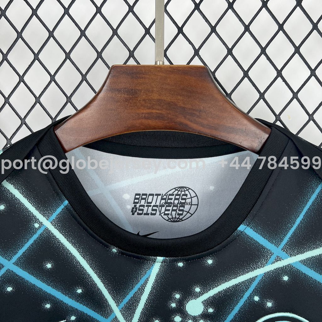 GlobeJersey-Inter Milan 25-26 Black Blue Pre-Match Training Jersey - Fans Version