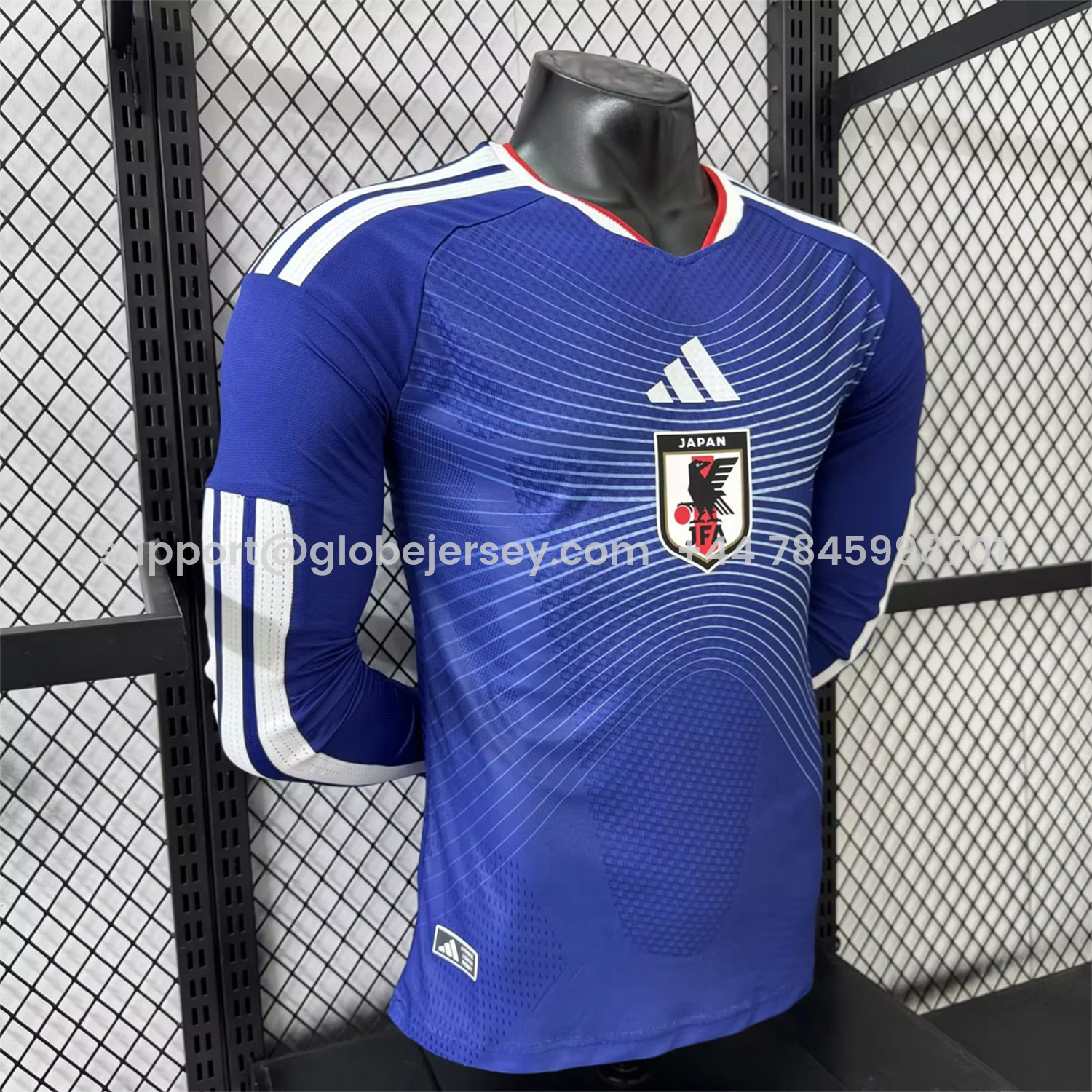 GlobeJersey-Japan 2026 Home Deep Blue Long Sleeves Jersey - Player Version