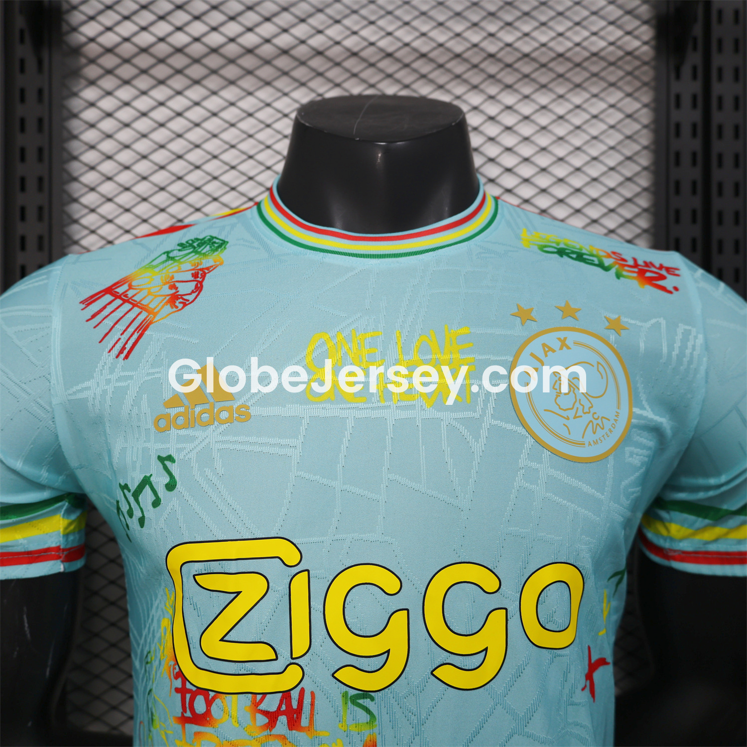 GlobeJersey-Ajax x B-O-B Marly 25-26 Light Blue Special Edition Jersey - Player Version