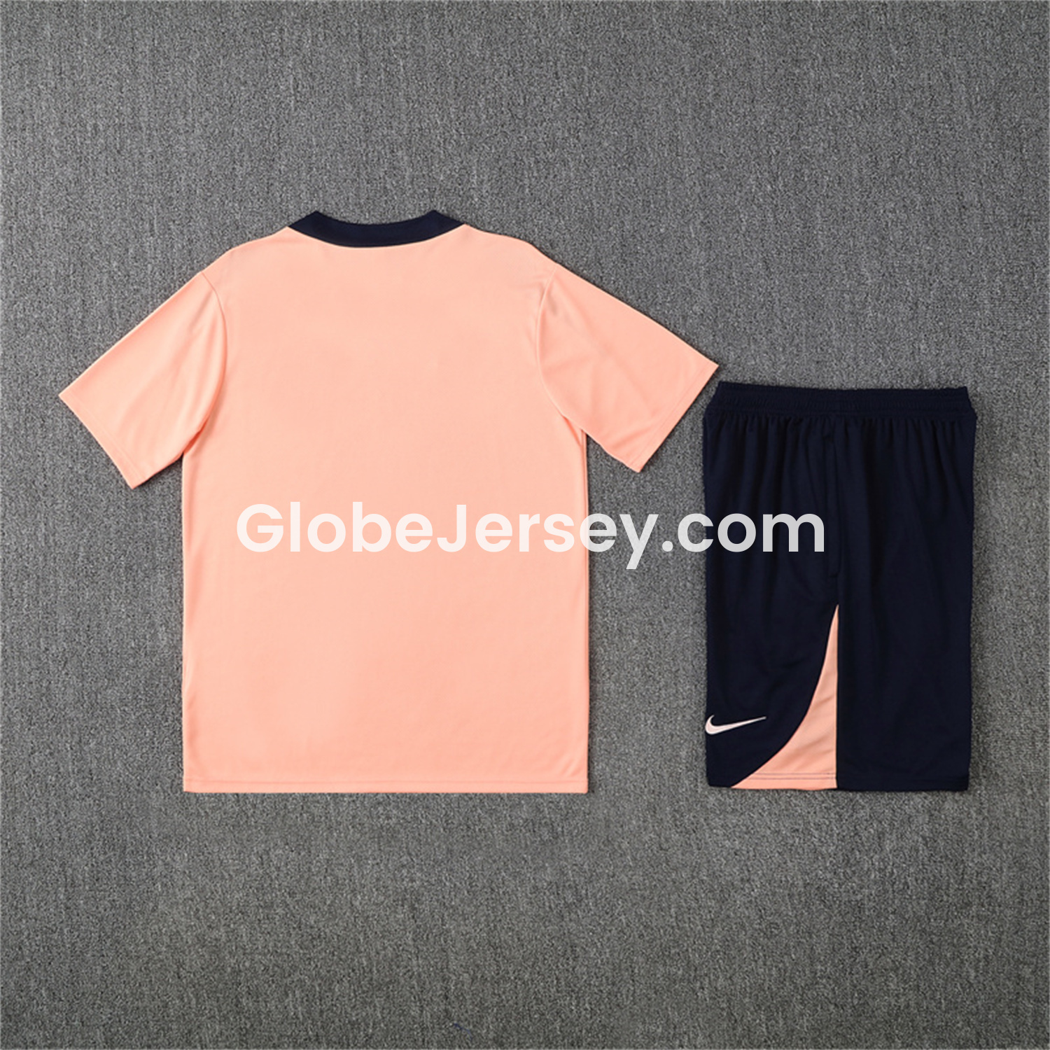 GlobeJersey-C.H.E.L.S.E.A 25-26 Kids Short-Sleeve Training Set - Pink top & Blue Shorts