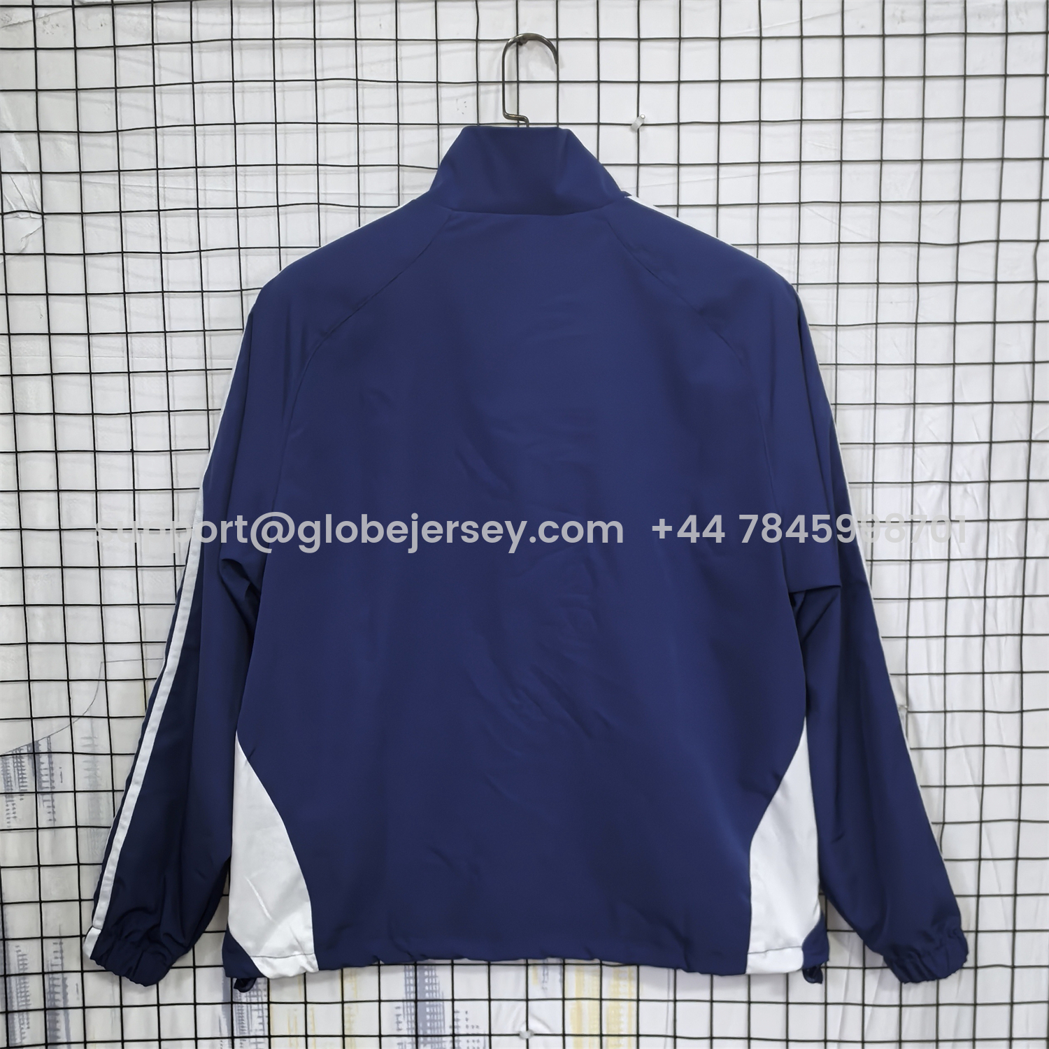 GlobeJersey-Retro Real Madrid 2010-11 Home Windbreaker Jacket - Blue