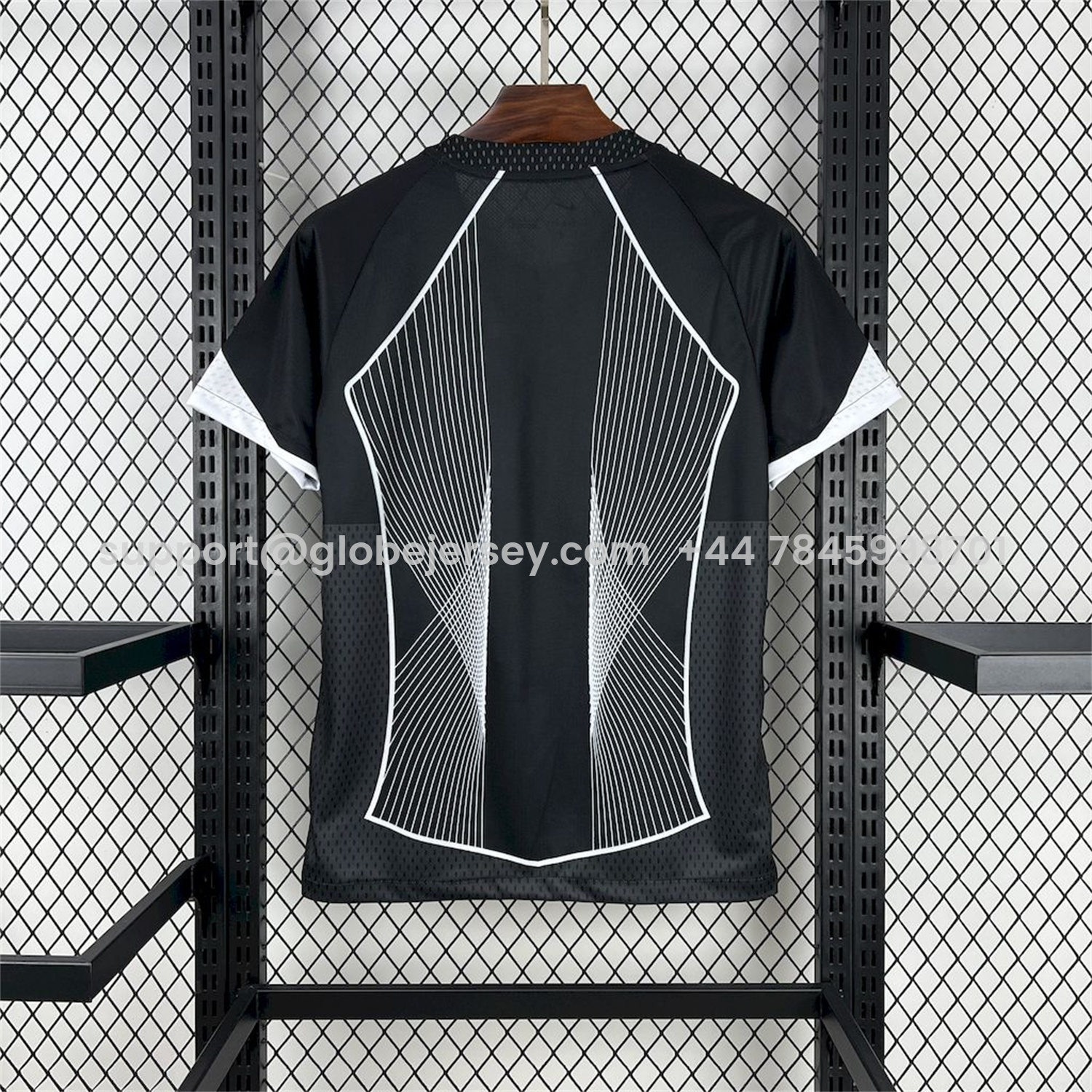 GlobeJersey-Barcelona 25-26 T90 White Lines Black Jersey - Fans Version