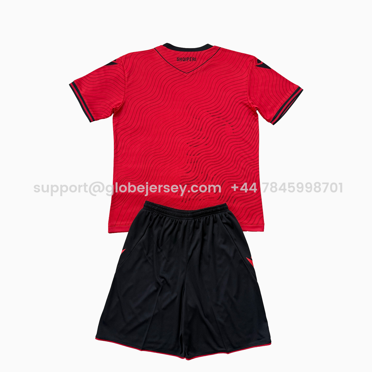 GlobeJersey-Albania 2026 Home Men's Adult Jersey Set - Fans Version