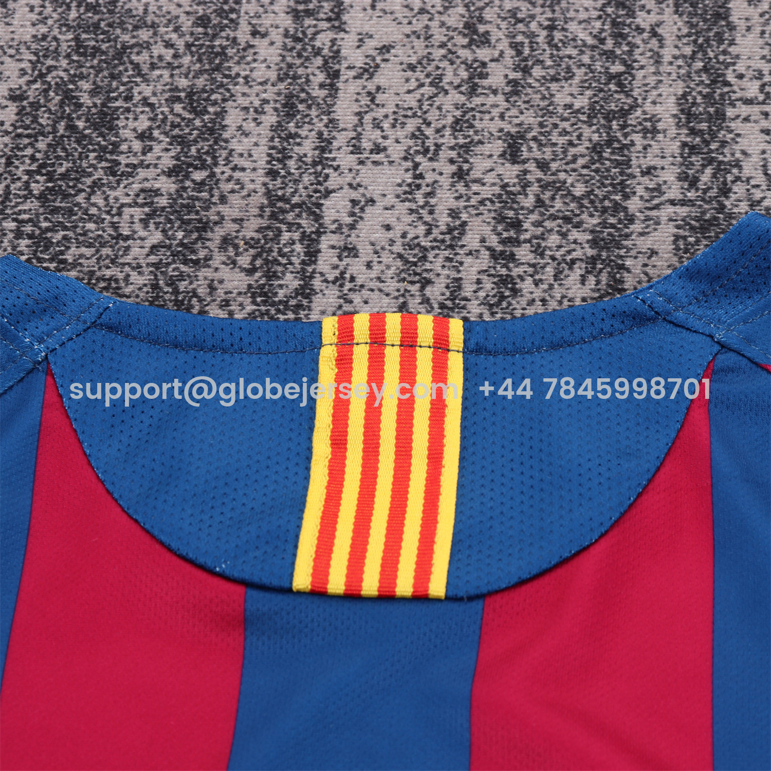 GlobeJersey-Retro Barcelona 2005-06 Home Long Sleeve Kids Kit