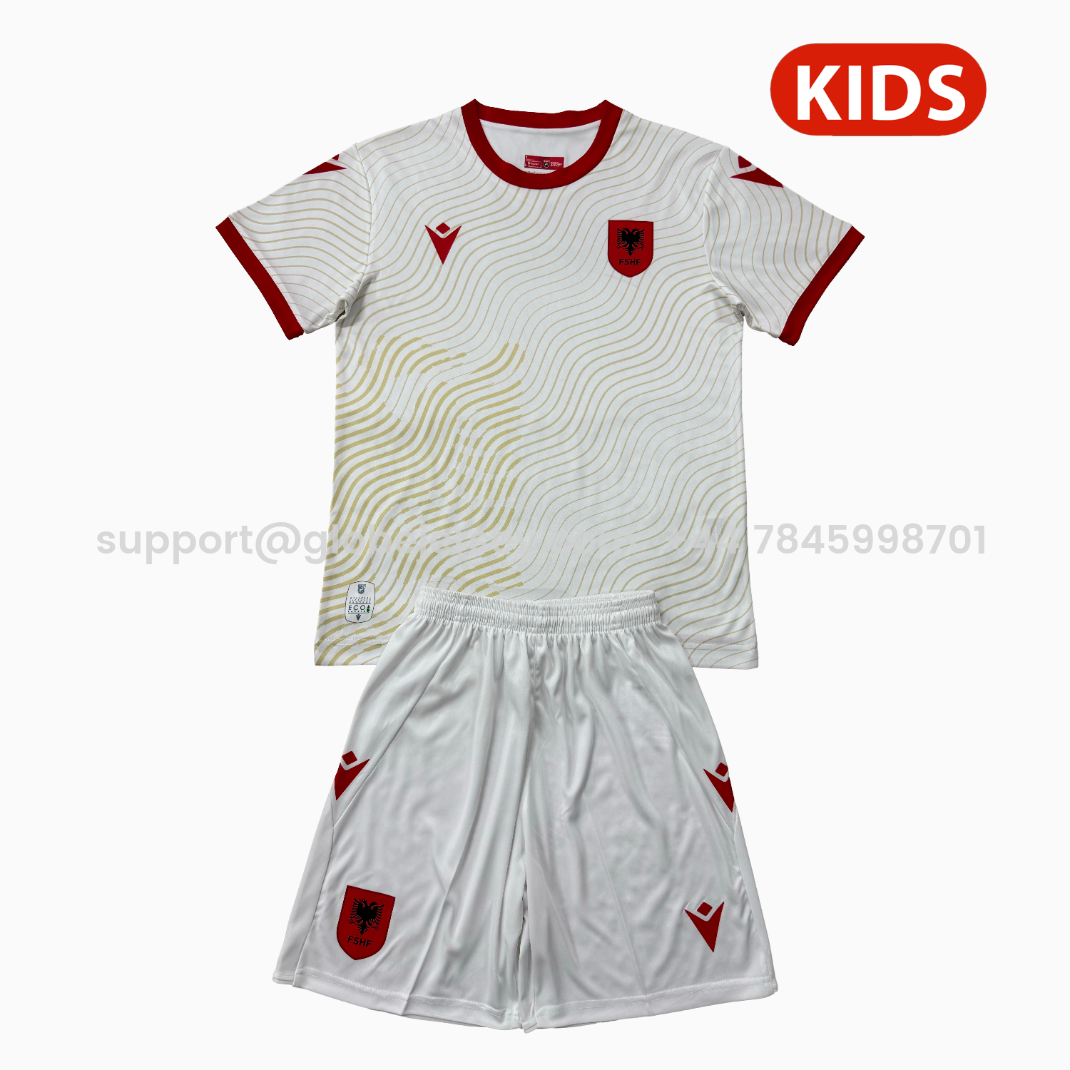GlobeJersey-Albania 2026 Away Kids Kit