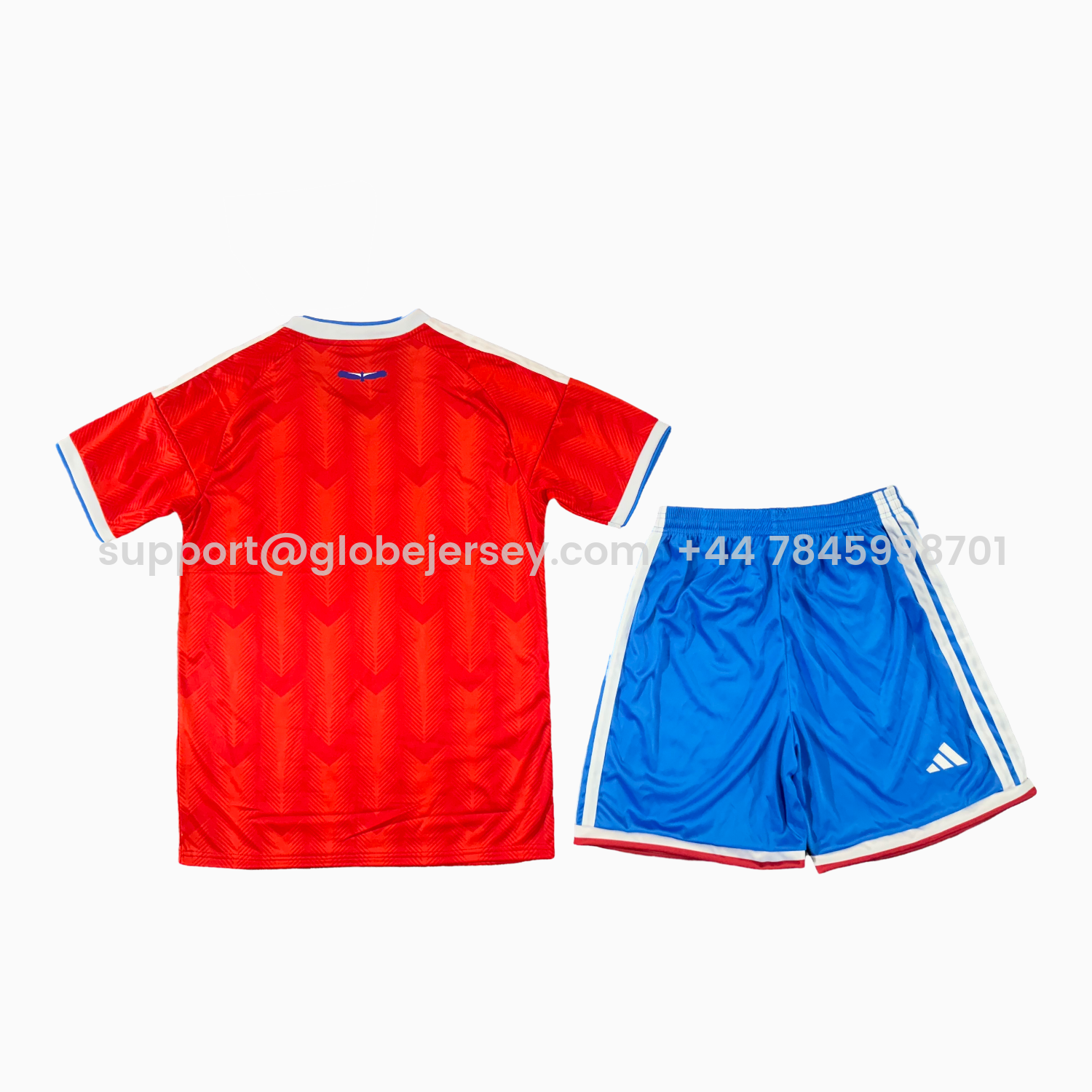 GlobeJersey-Chile 2026 Home Men's Adult Jersey Set - Fans Version