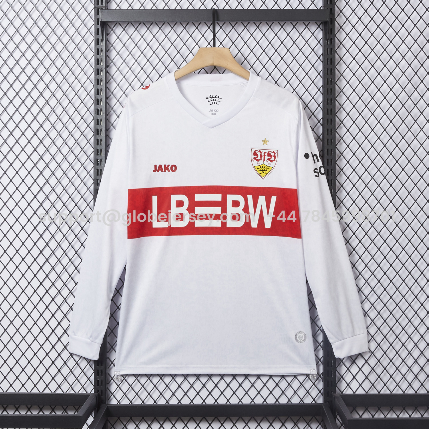 GlobeJersey-VfB Stuttgart 25-26 European Home Long Sleeves Jersey - Fans Version