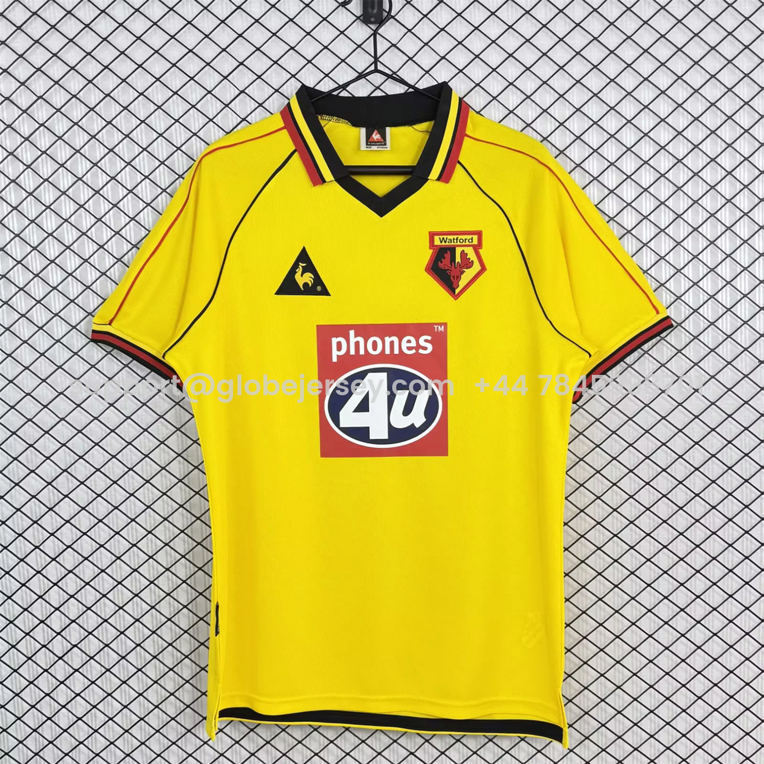 GlobeJersey-Retro Watford 99-01 Home Jersey
