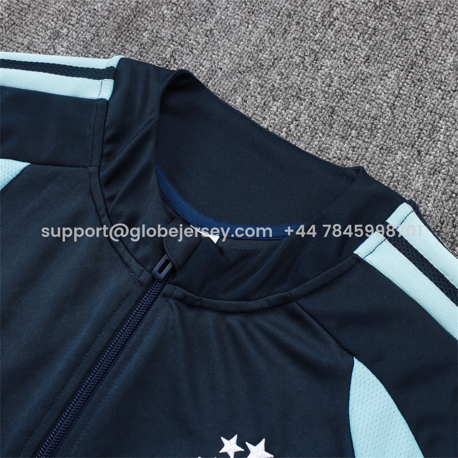 GlobeJersey-Argentina 25-26 Windbreaker Training Set - Dark Blue Top and Pants