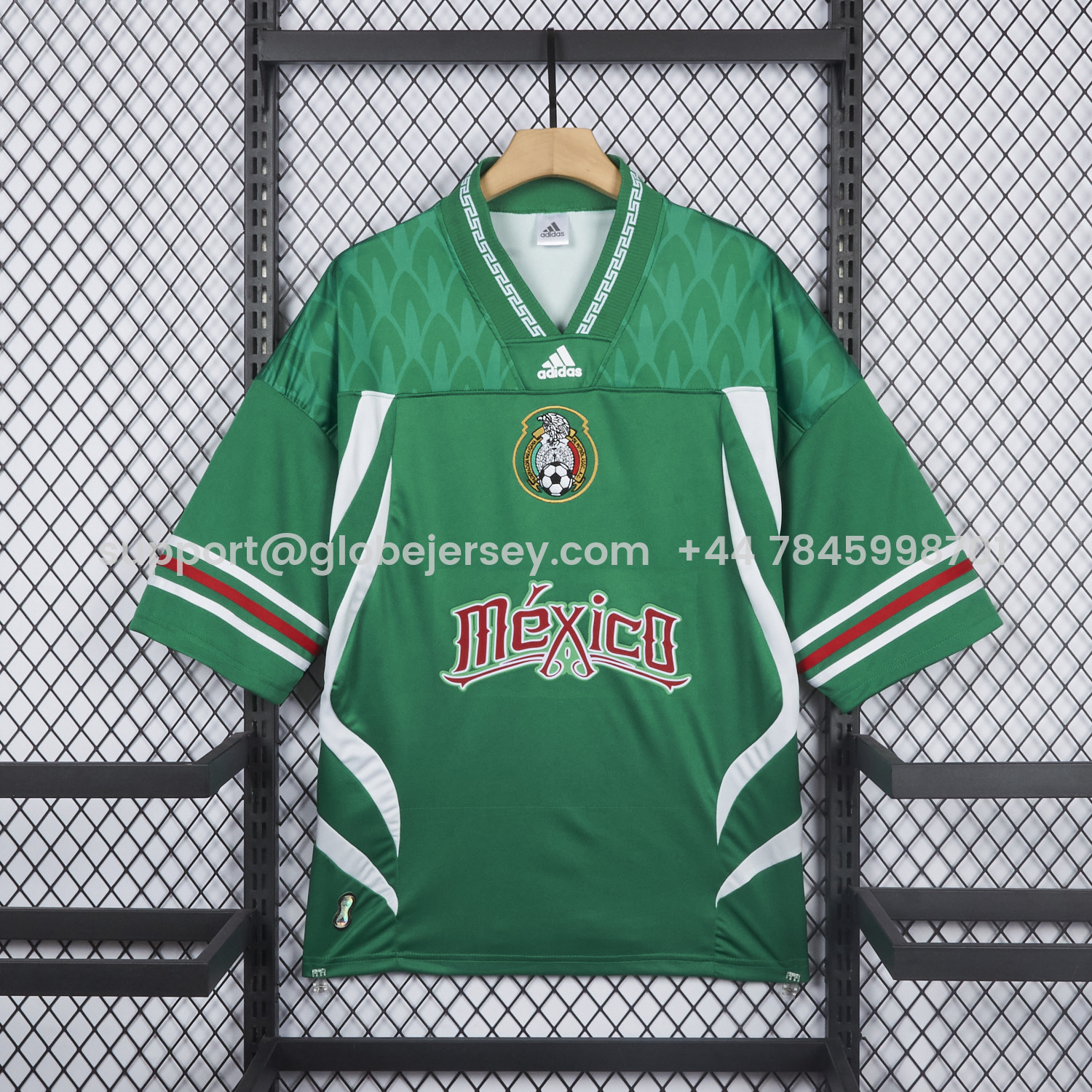 GlobeJersey-Mexico 2026 Retro Style Green Jersey - Fans Version