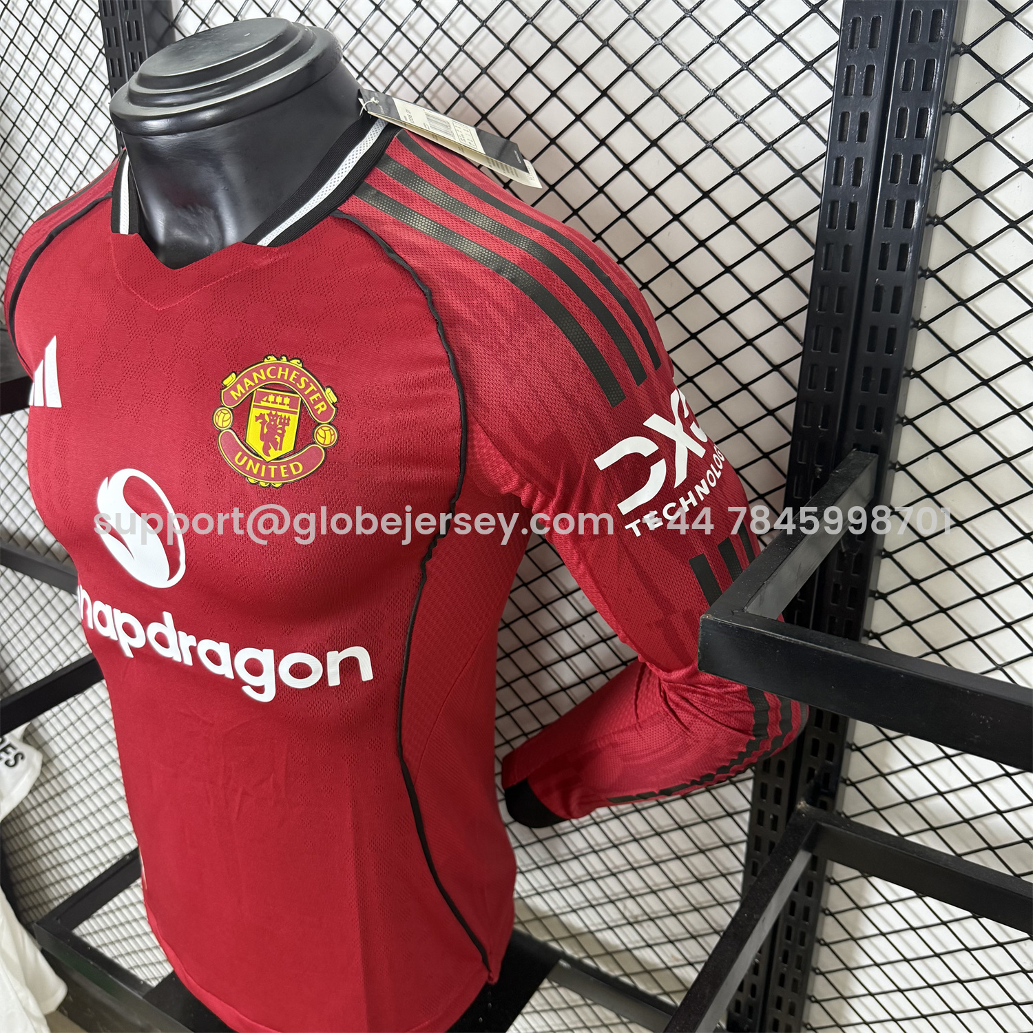 GlobeJersey-Manchester United 25-26 Home Long Sleeves Jersey - Player Version
