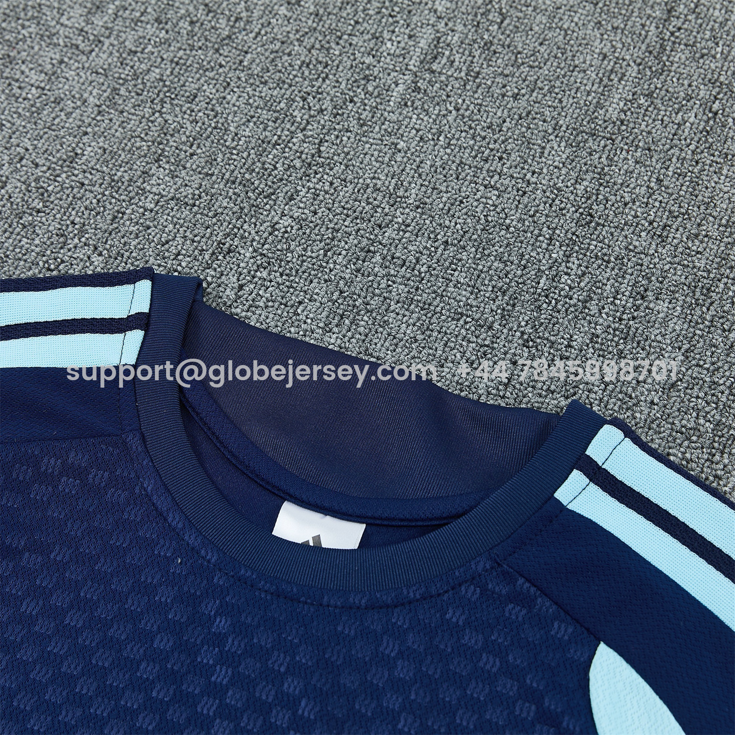 GlobeJersey-Argentina 2026 Short-Sleeve Training Set - Dark Blue Top and Shorts