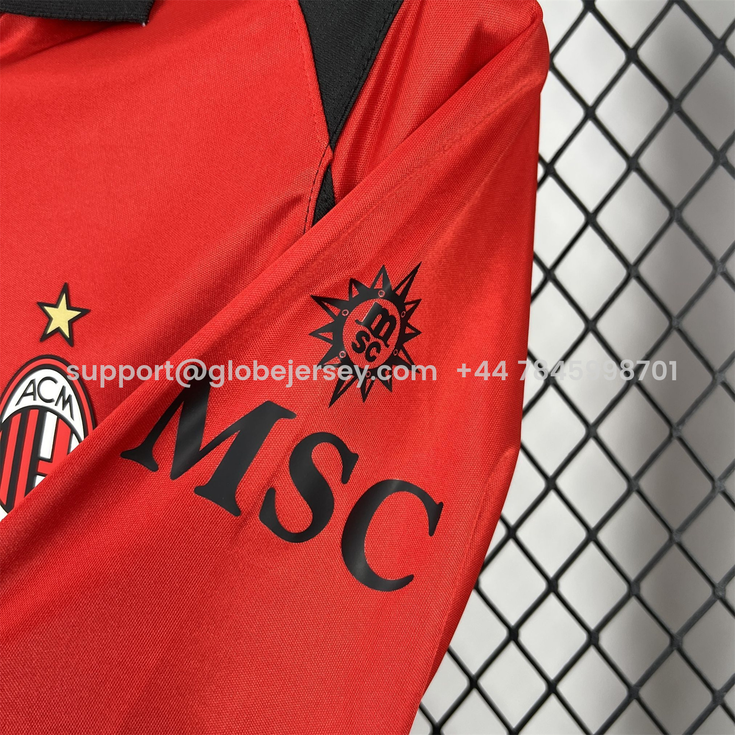GlobeJersey-AC Milan 25-26 Fourth Red Long Sleeves Jersey - Fans Version