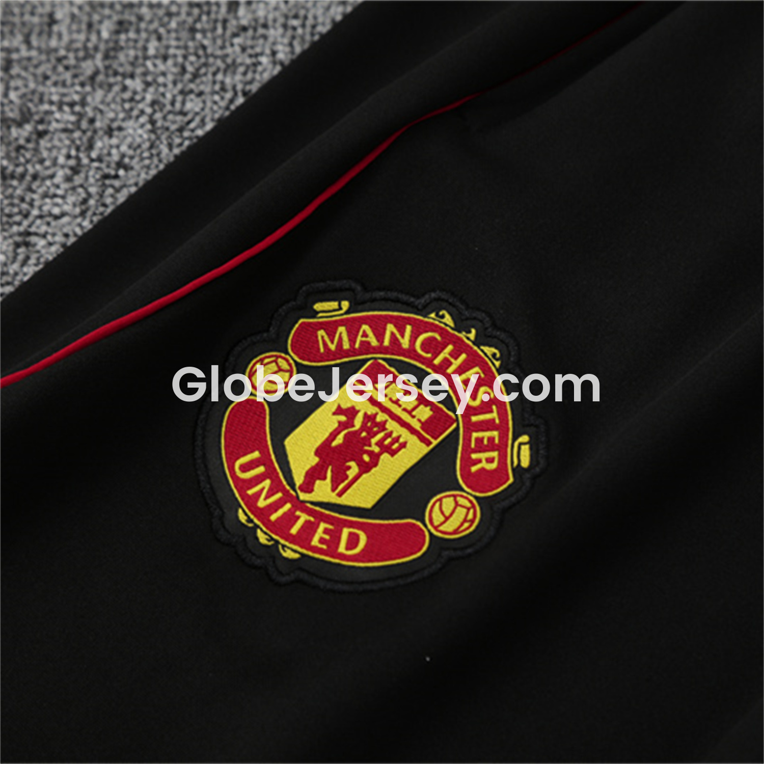 GlobeJersey-Manchester United 25-26 Long Sleeves Training Set - Red Top & Black Pants