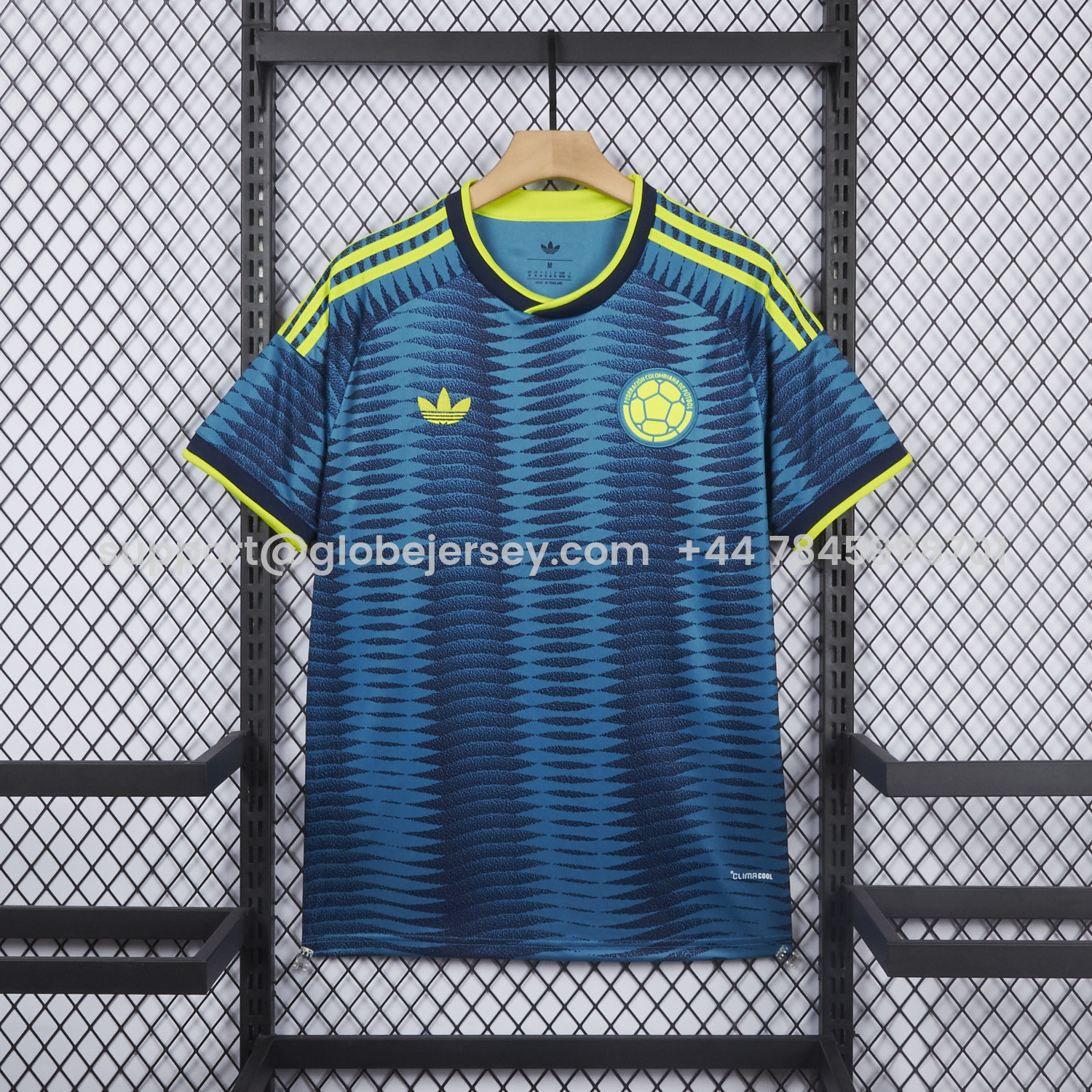 GlobeJersey-Colombia 2026 Away Blue Jersey - Fans Version