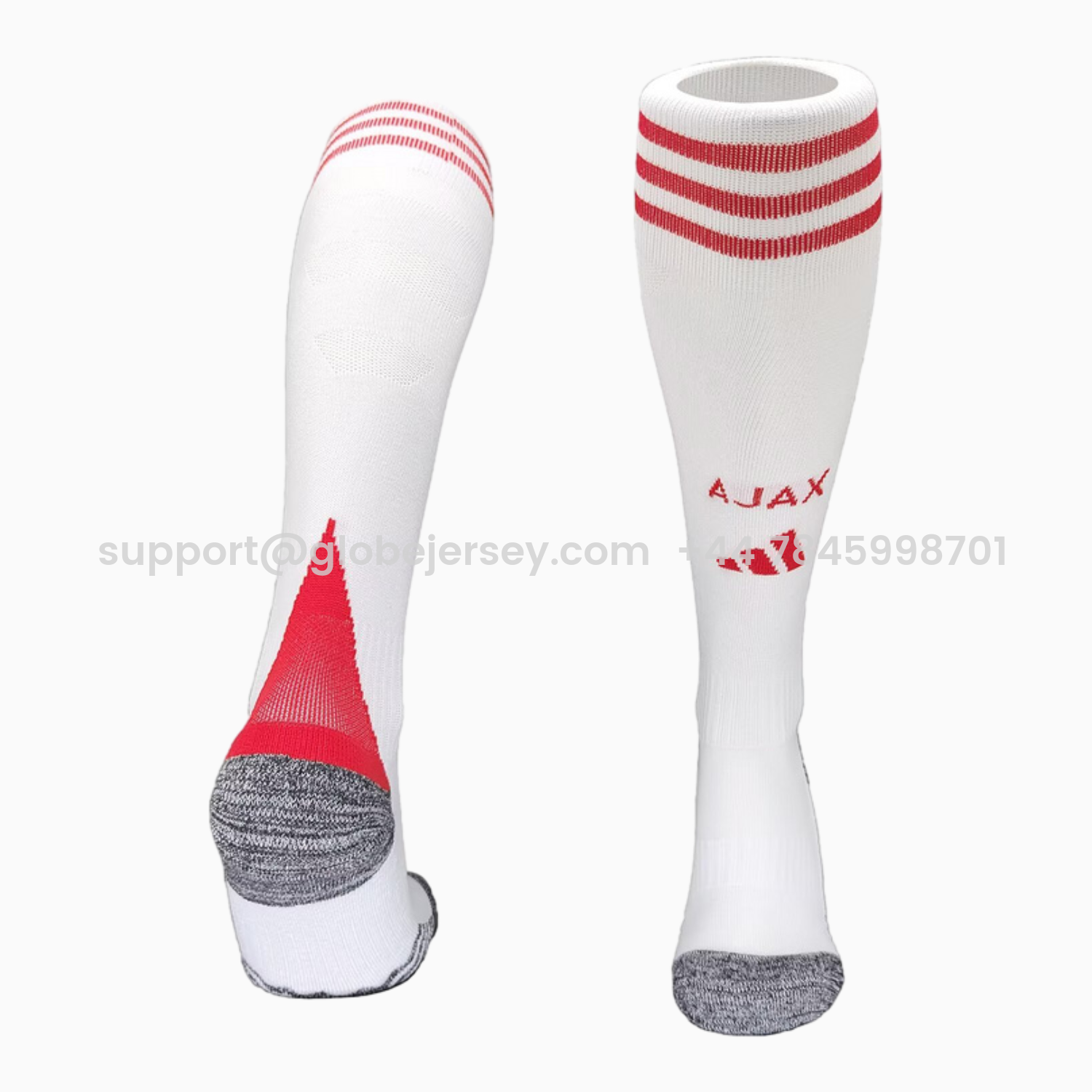 GlobeJersey-Ajax 25-26 Home Socks - White