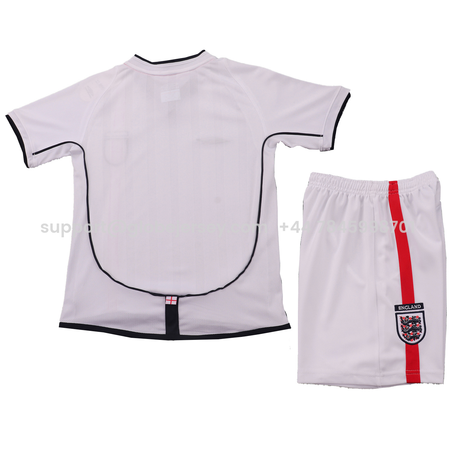 GlobeJersey-Retro England 2002 Home Kids Kit
