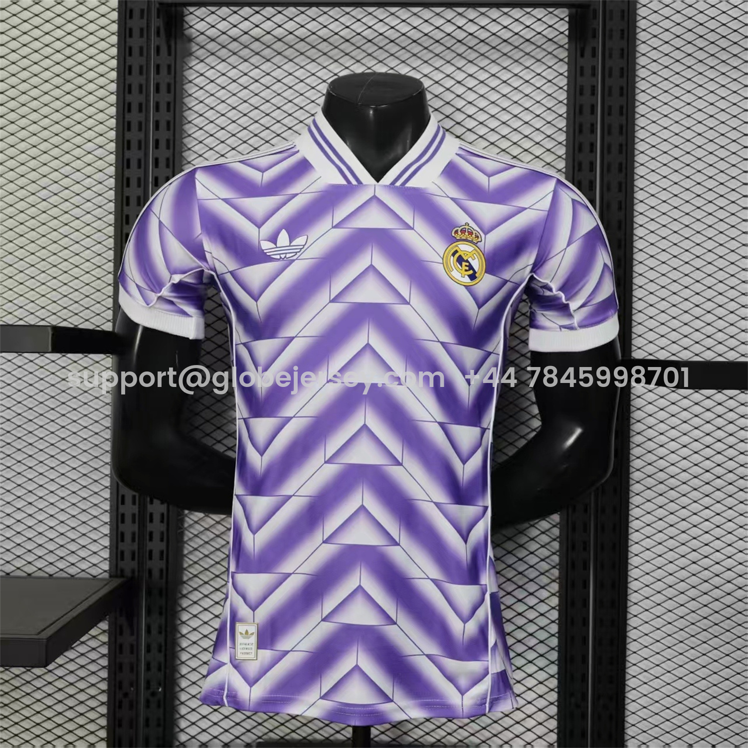 GlobeJersey-Real Madrid 25-26 Refracted Purple Light White Special Jersey - Player Version