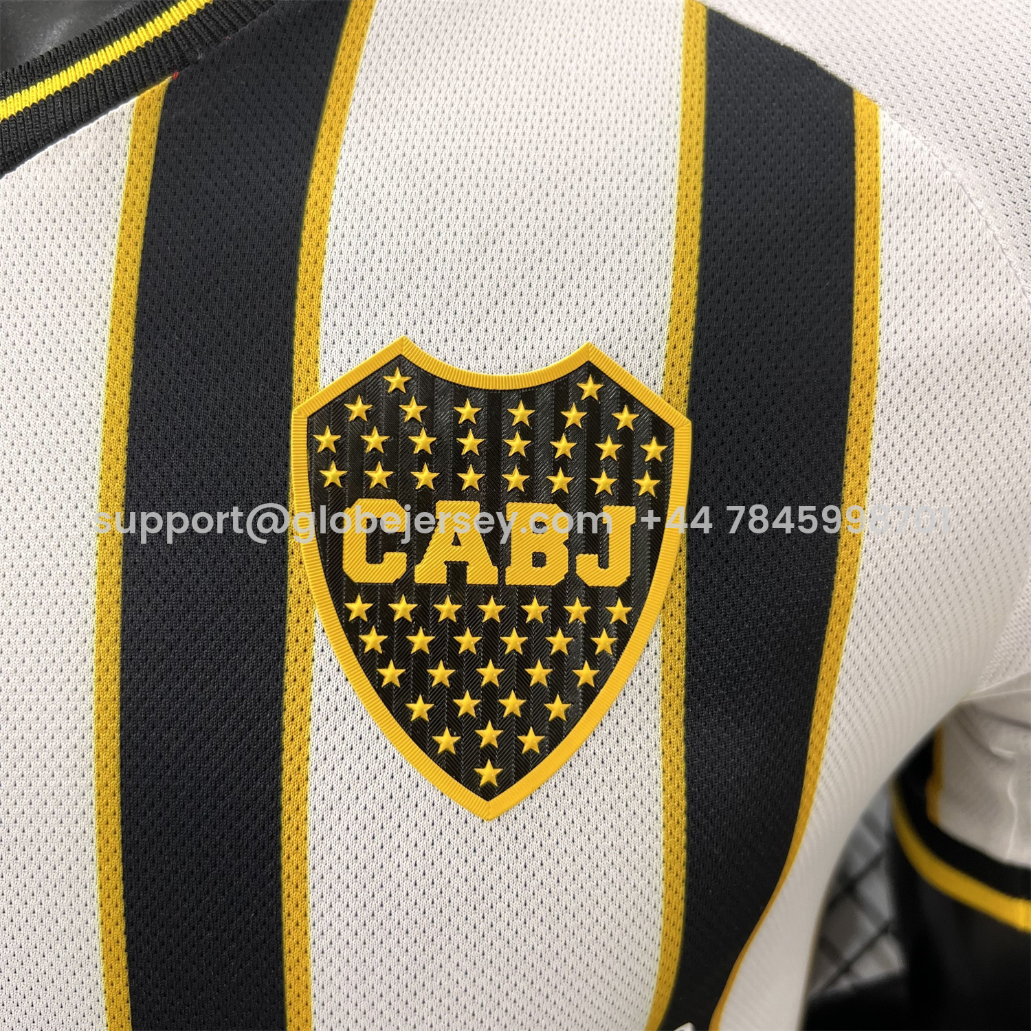 GlobeJersey-Boca Juniors 25-26 Black And White Stripes Jersey - Player Version