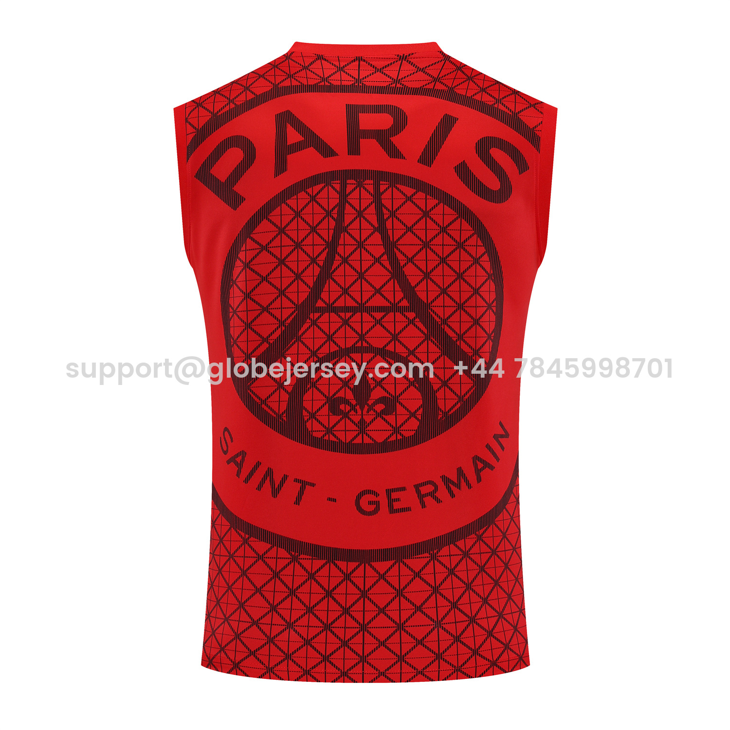 GlobeJersey-Paris Saint-Germain PSG 25-26 Vest Training Set - Red Vest & Deep Blue Shorts