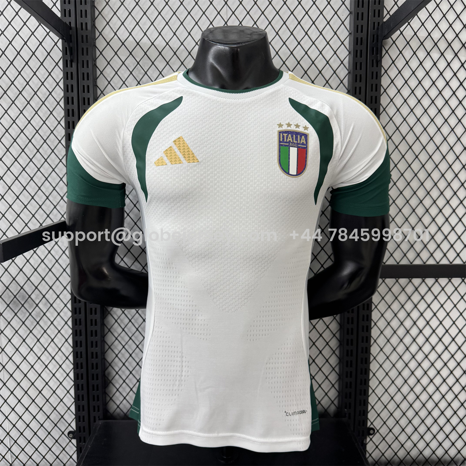 GlobeJersey-Italy 2026 White Pre-Match Training Jersey - Player Version