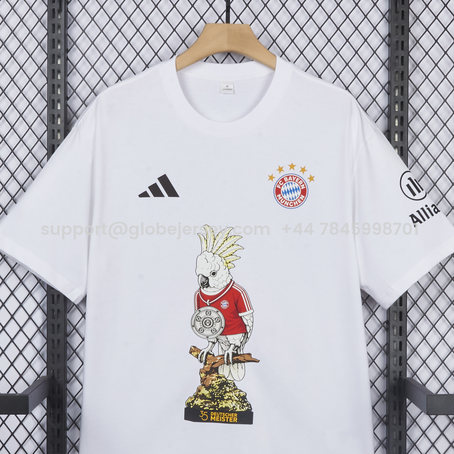 GlobeJersey-Bayern Munich 25-26 “35. Deutscher Meister” Championship Commemorative White T-shirt