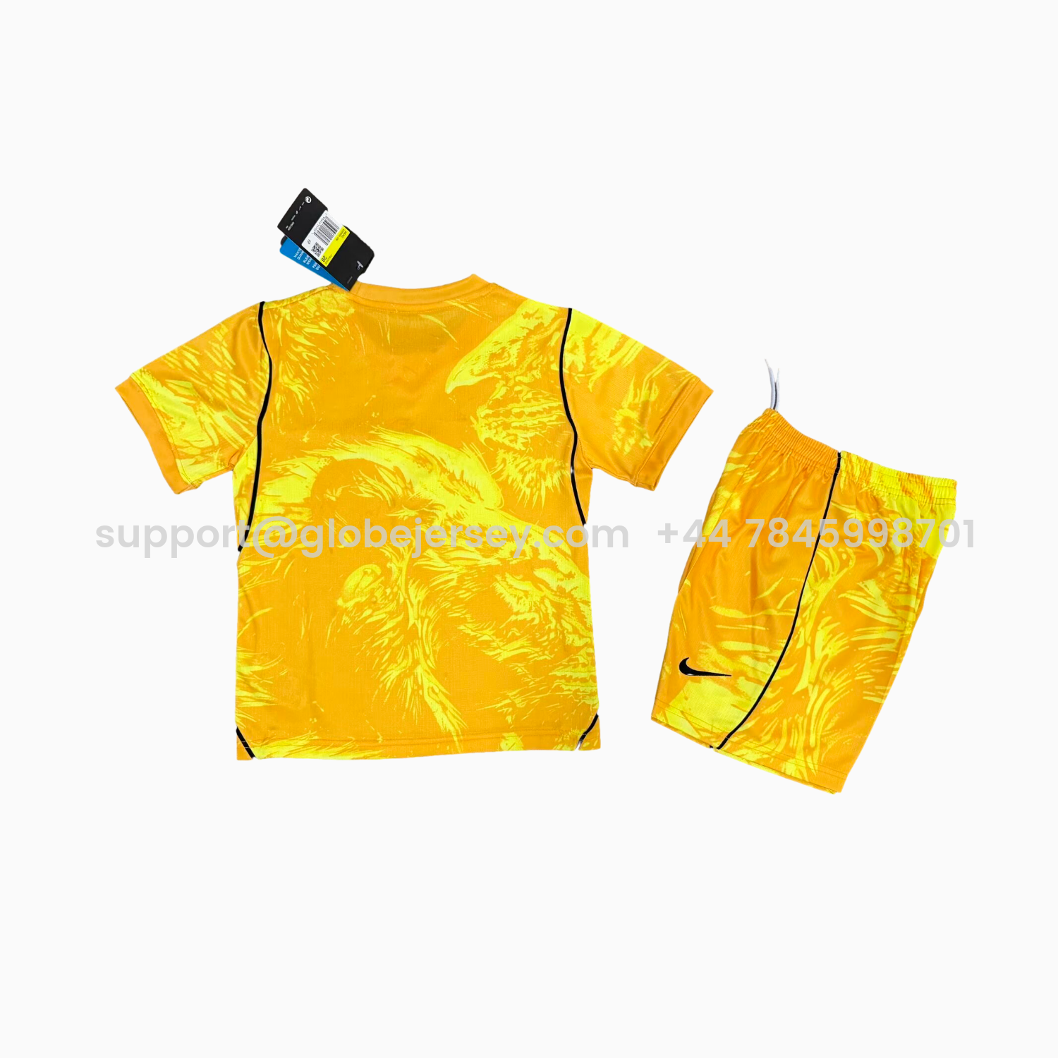 GlobeJersey-England 2026 Yellow Goalkeeper Kids Kit
