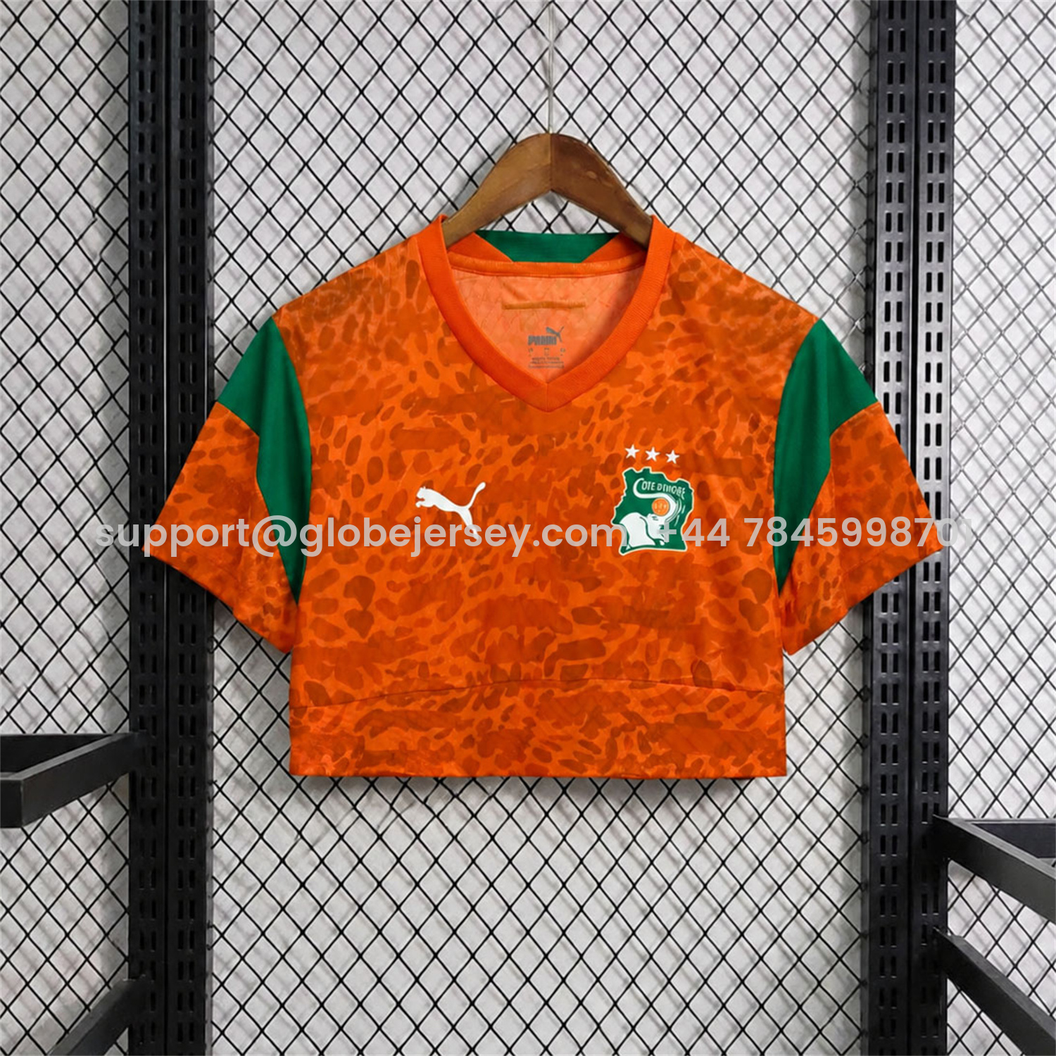 GlobeJersey-Women's Ivory Coast 2026 Home Cropped Jersey - Player Version