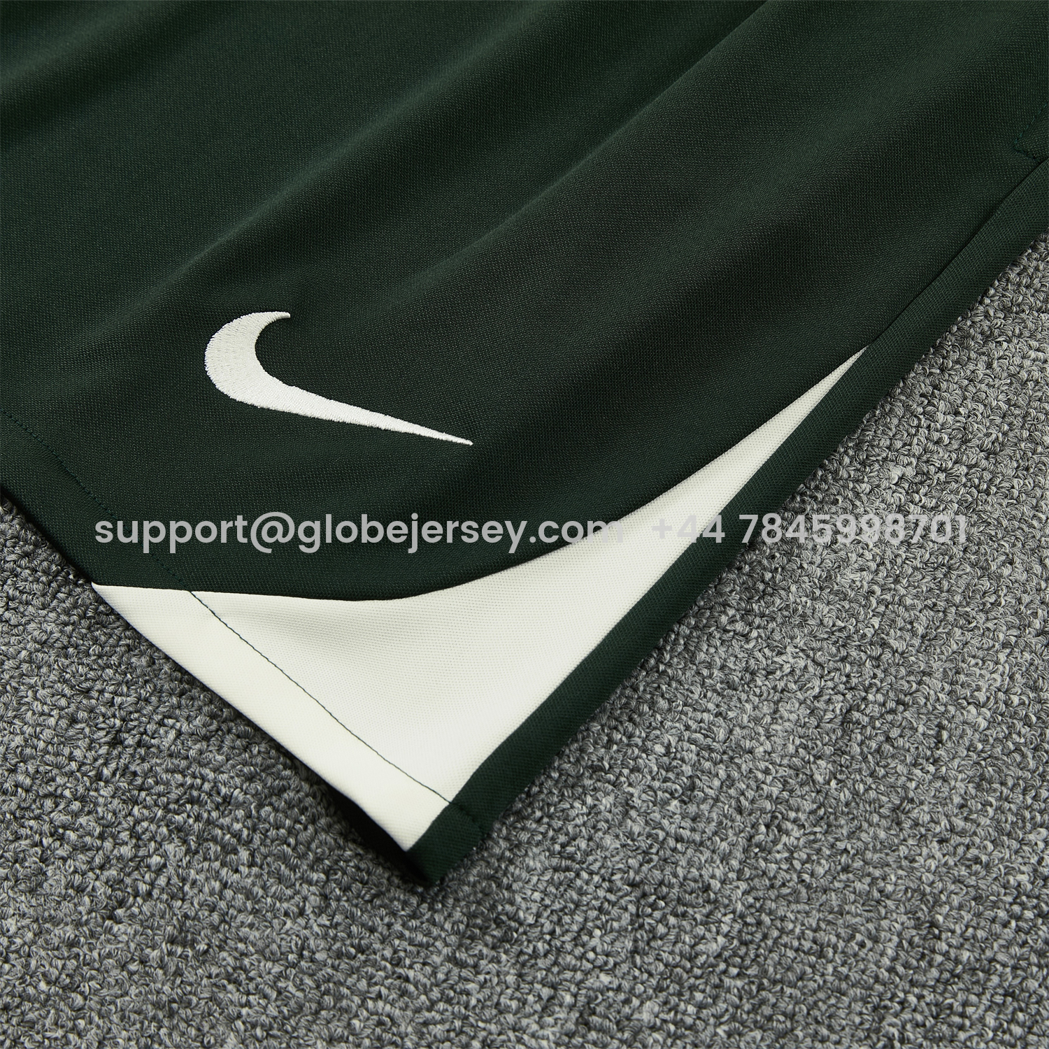 GlobeJersey-C.H.E.L.S.E.A 25-26 Short-Sleeve Training Set - Dark Green With White Accents Top & Pants