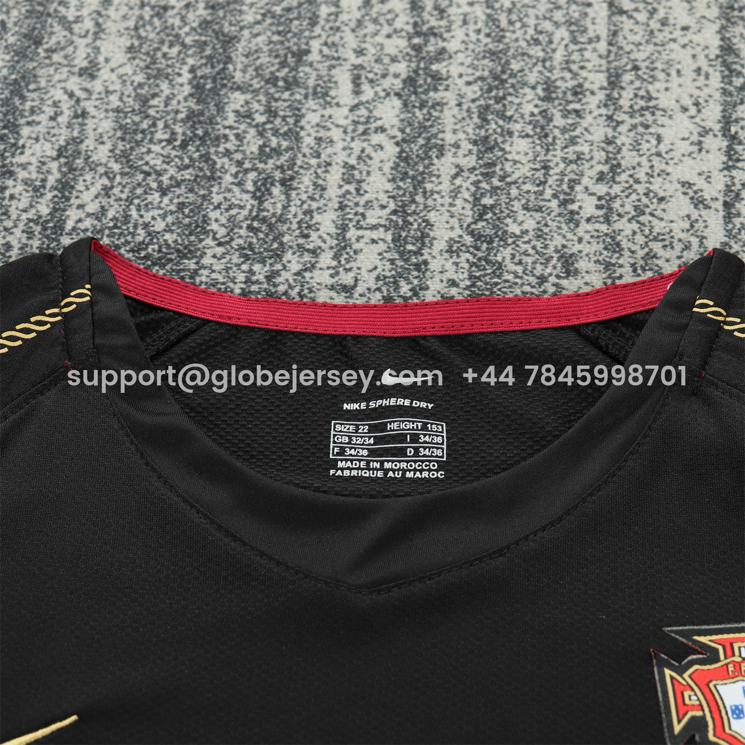 GlobeJersey-Retro Portugal 2006 Away Kids Kit
