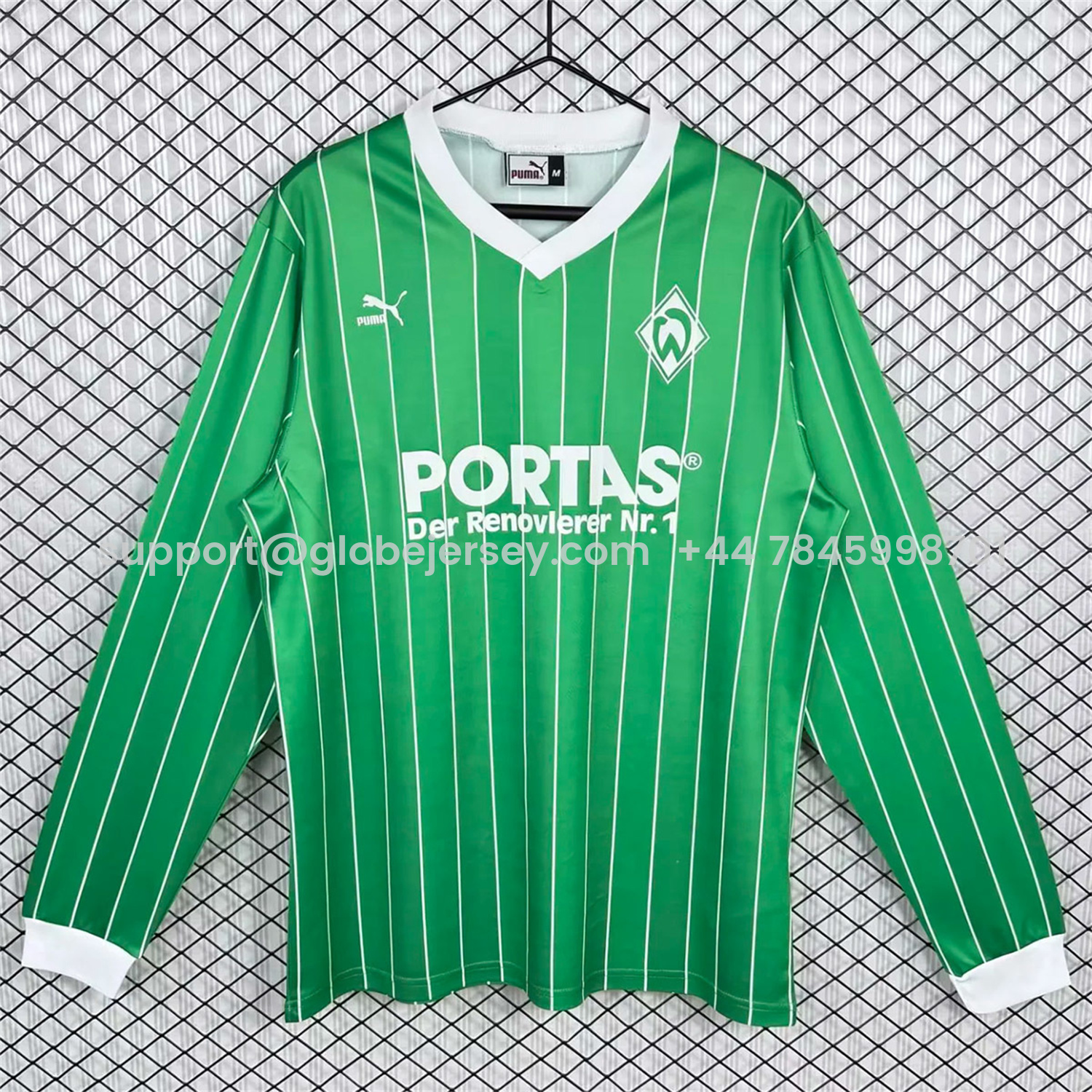 GlobeJersey-Retro Werder Bremen 1988-89 Away Long Sleeves Jersey