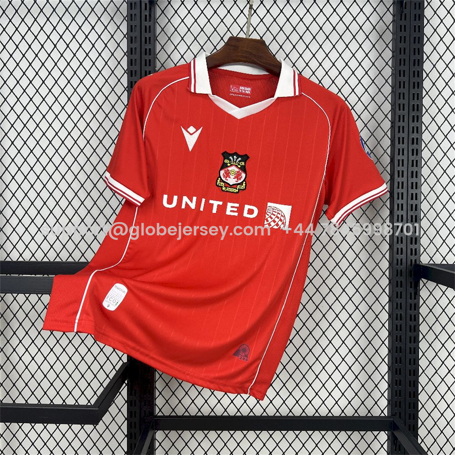 GlobeJersey-Wrexham 25-26 Home Jersey - Fans Version
