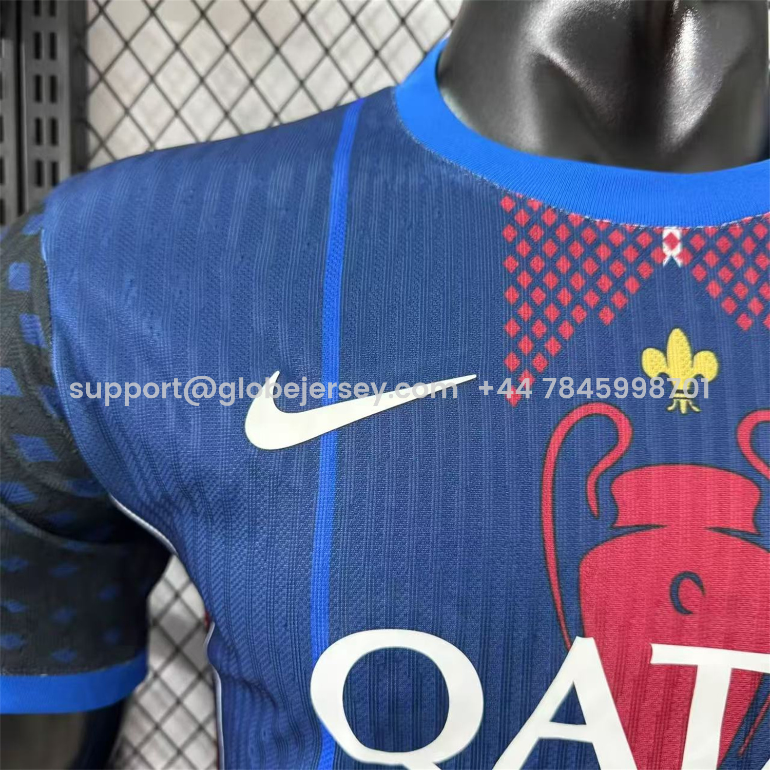 GlobeJersey-Paris Saint-Germain PSG 25-26 Champion Blue Special Edition Jersey With Star - Player Version