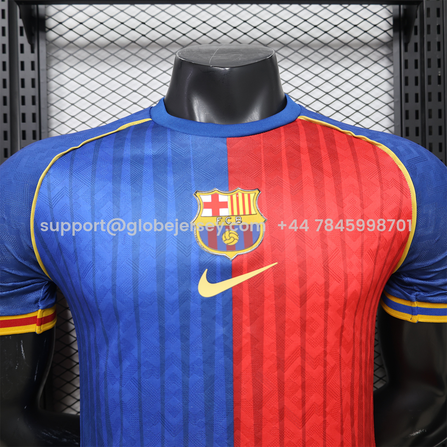 GlobeJersey-Barcelona 26-27 Red Blue Retro Style Casual Jersey - Player Version