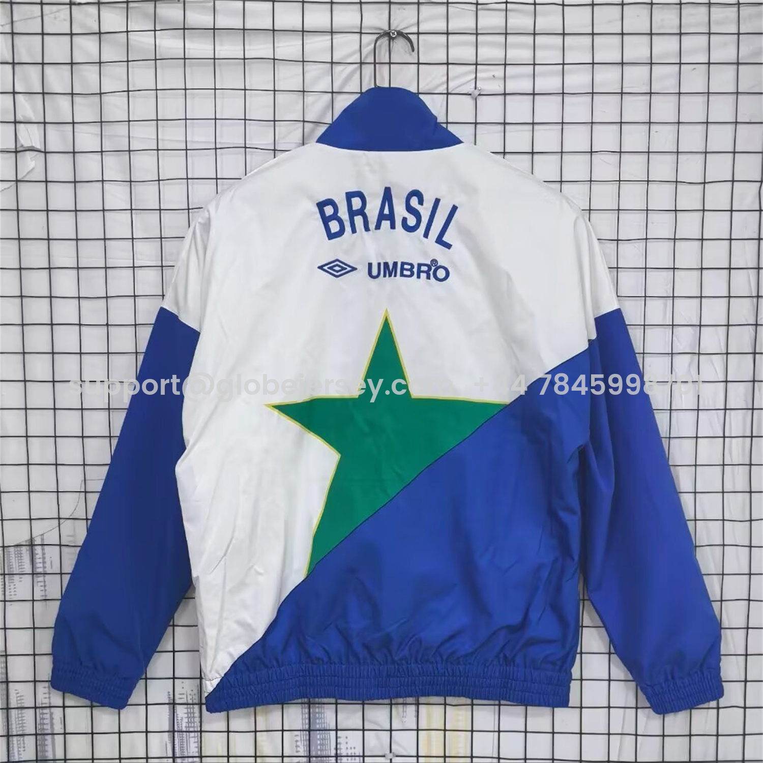 GlobeJersey-Brazil 2026 Windbreaker Jacket - Green Star