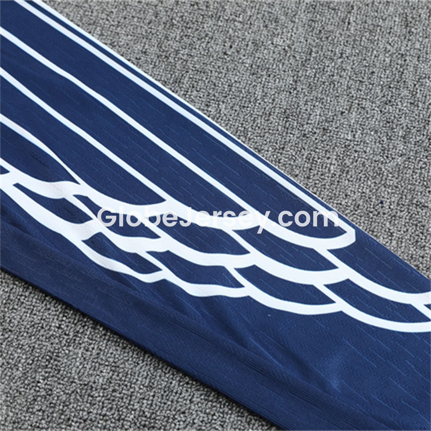 GlobeJersey-Paris Saint-Germain PSG 25-26 Kids Long Sleeve Training Set - JD White Wing Royal Blue Top and Pants