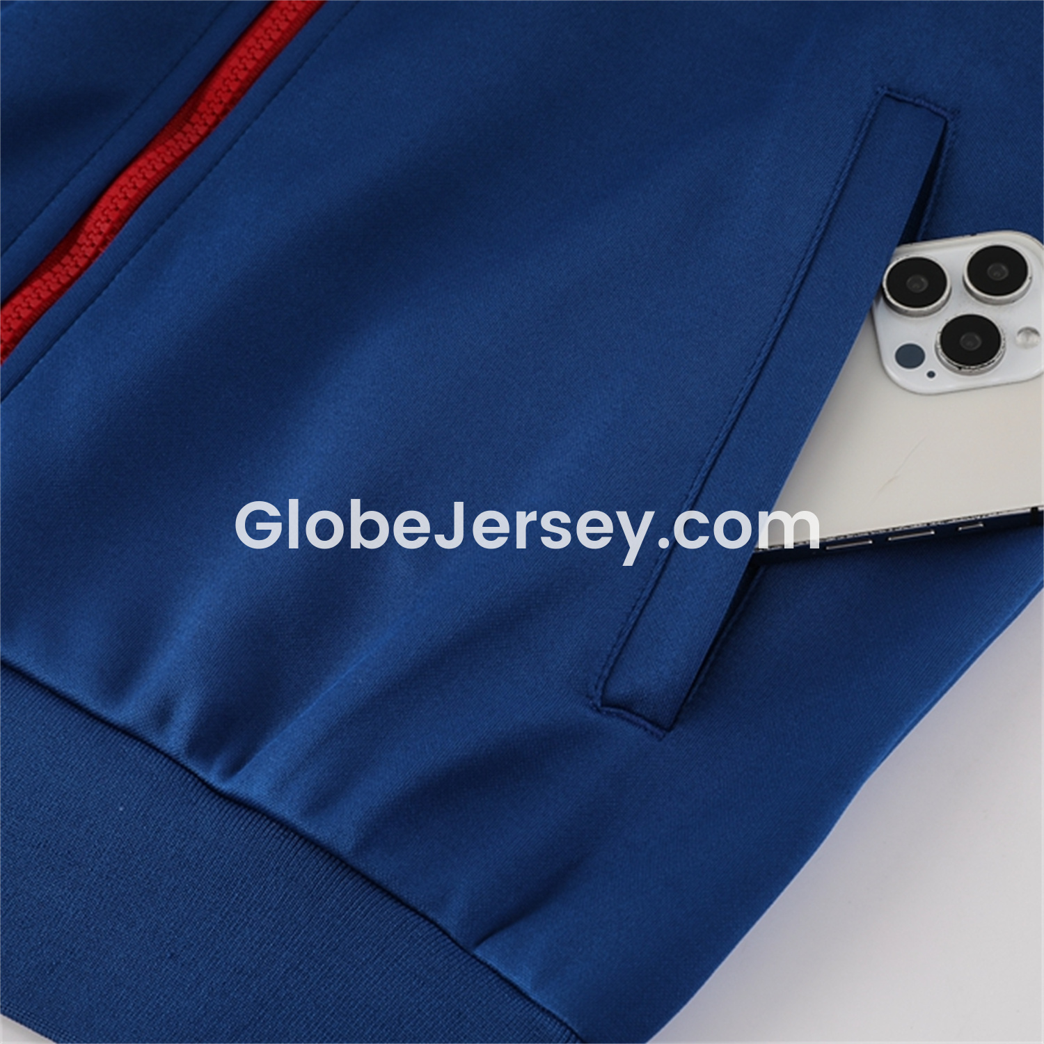 GlobeJersey-Paris Saint-Germain PSG 25-26 Jacket Training Tracksuit - Blue Jackets and Pants