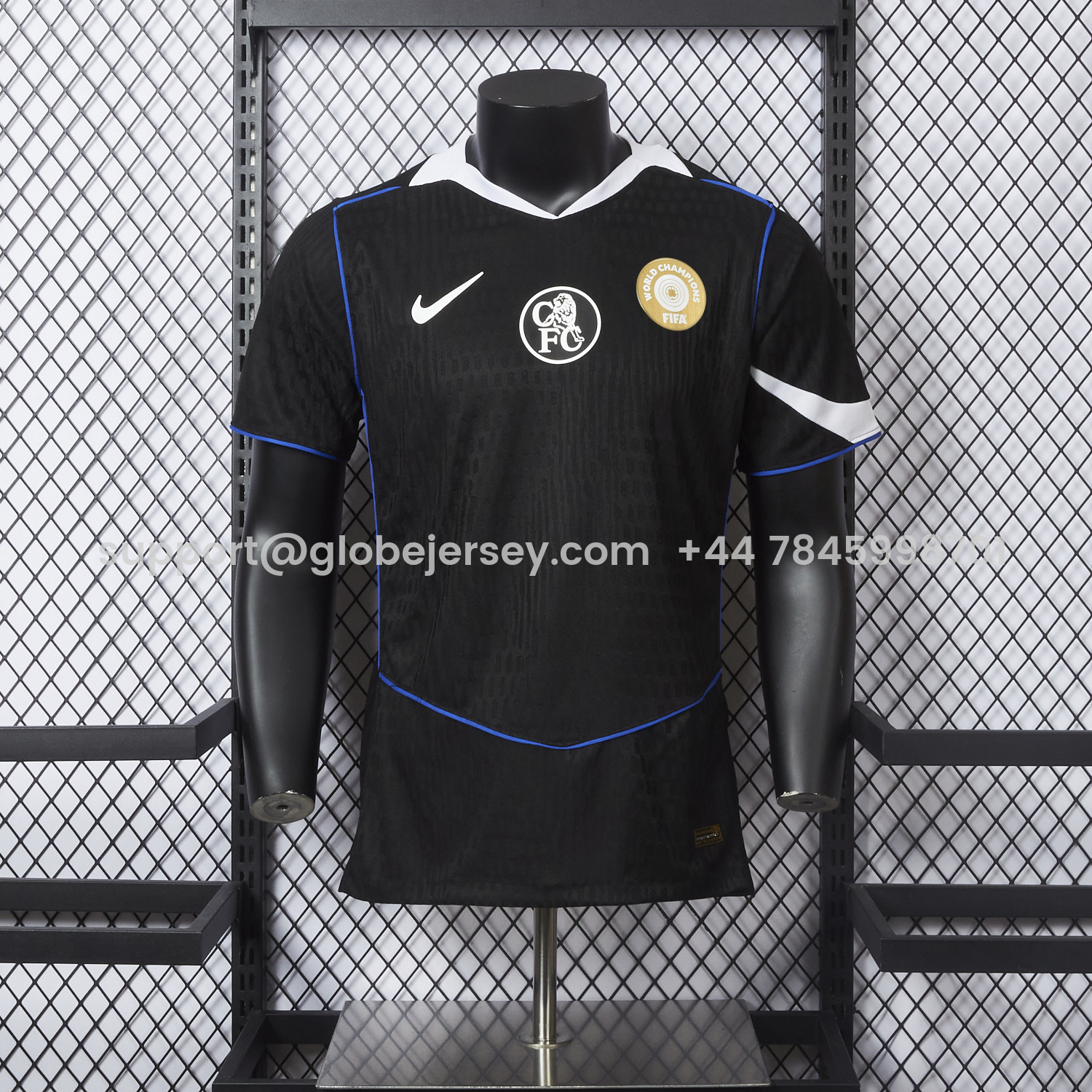 GlobeJersey-C.H.E.L.S.E.A 25-26 Third Unsponsored Black Jersey - Player Version