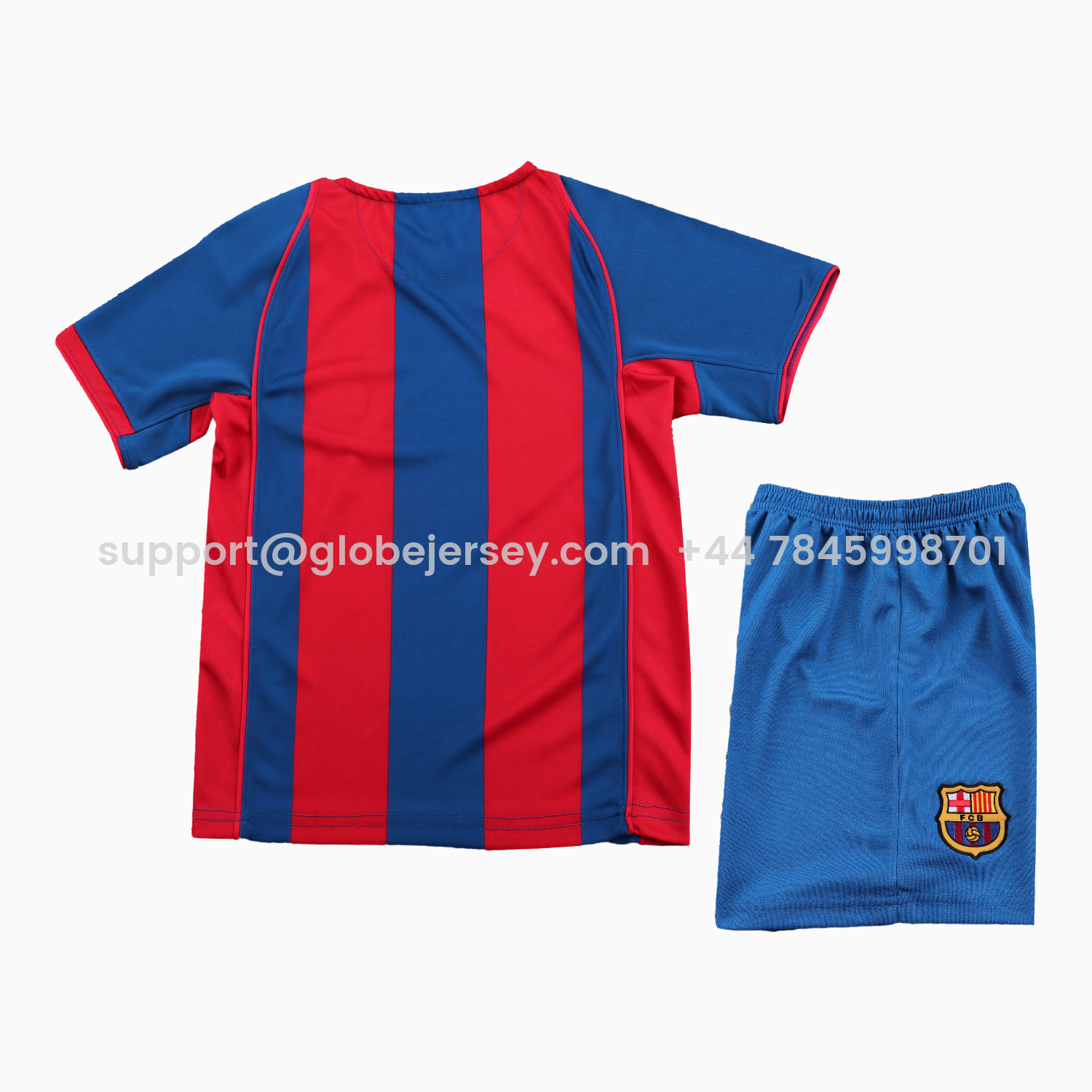 GlobeJersey-Retro Barcelona 2004-05 Home Kids Kit
